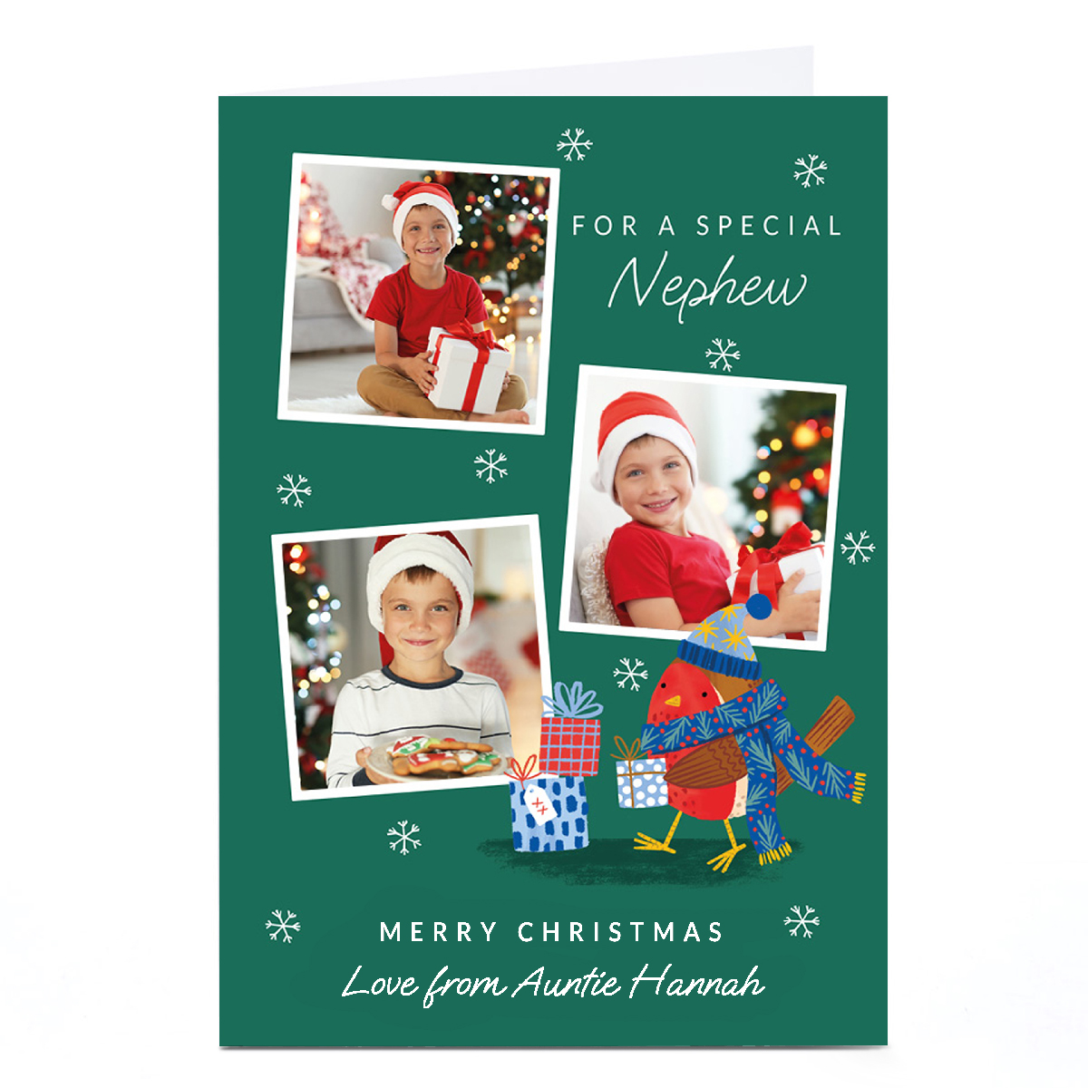 Personalised Christmas Photo Card - For a Special Nephew