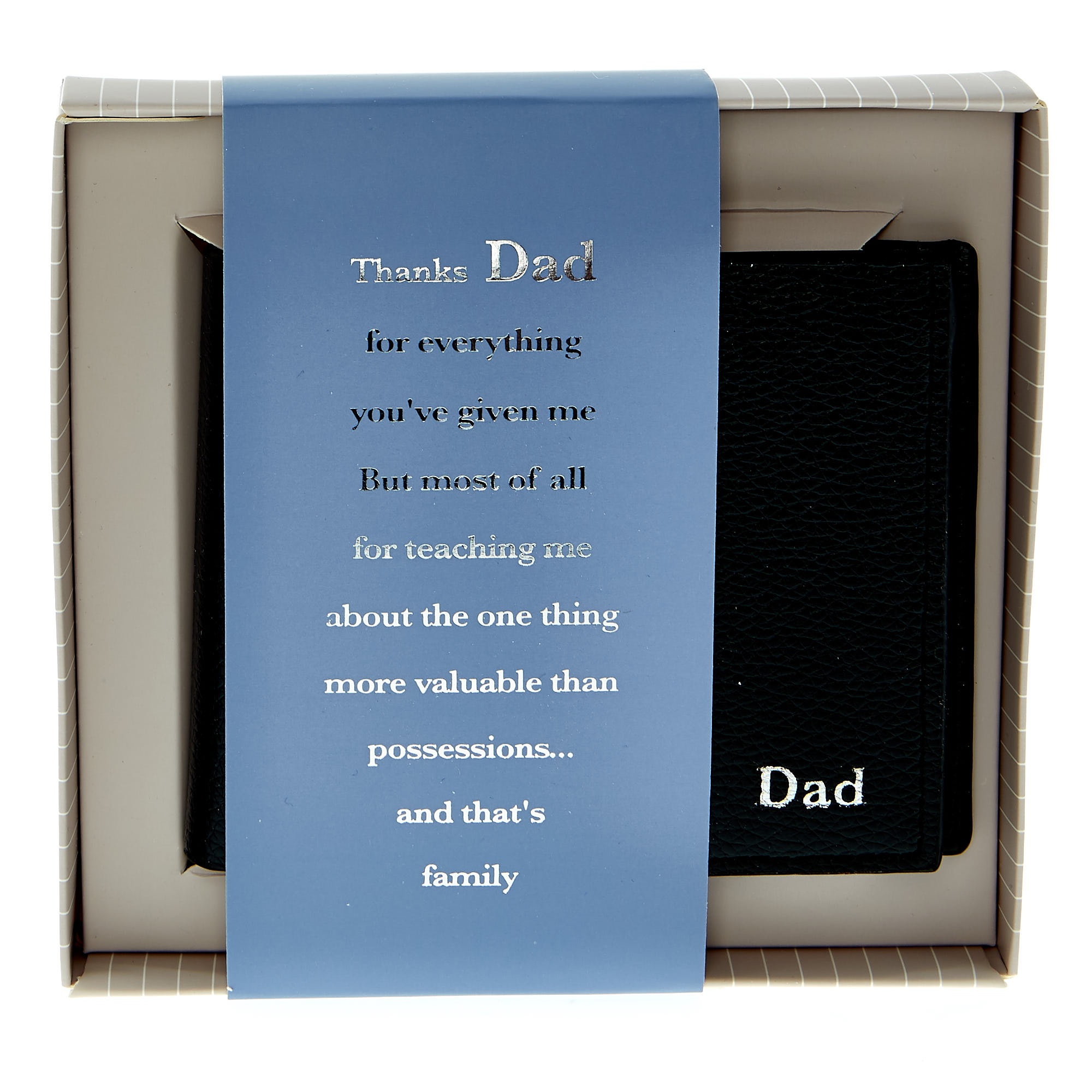 Dad Black Faux Leather Wallet