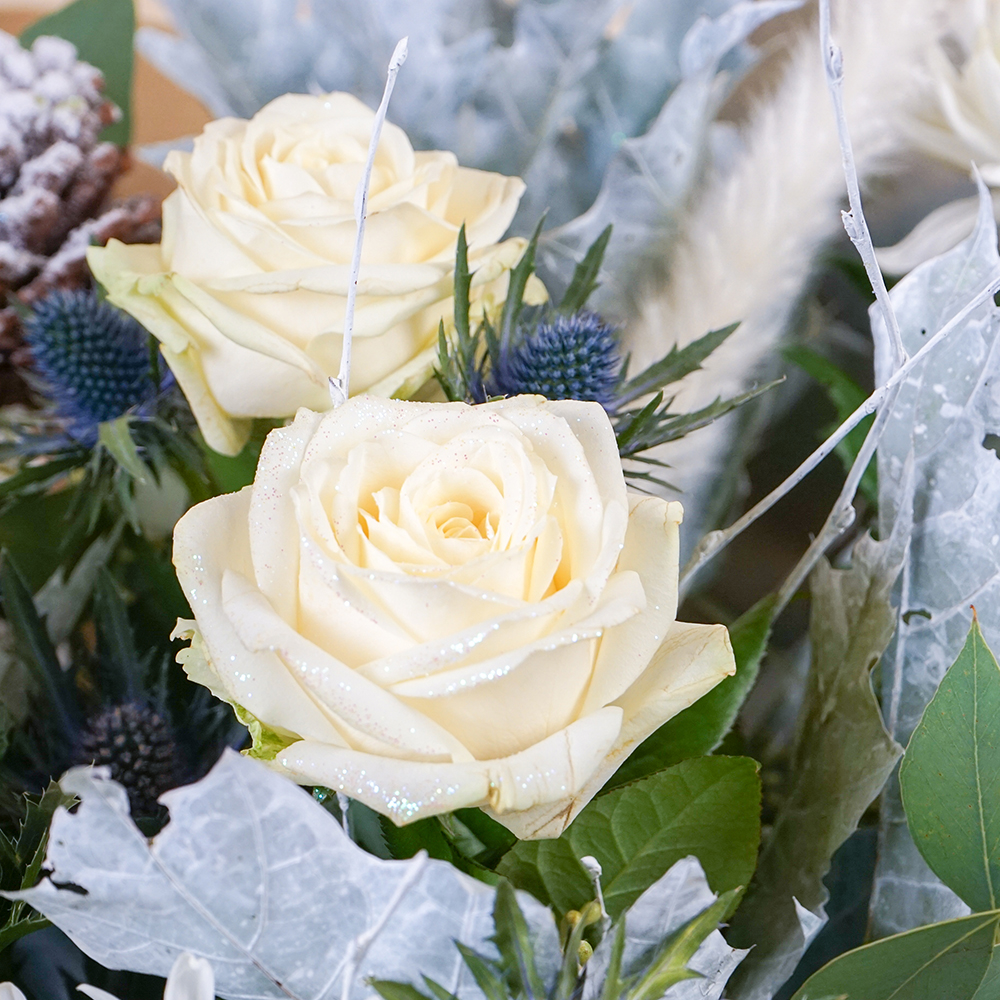 Snowflake Sparkle Flower Bouquet - Free Delivery!