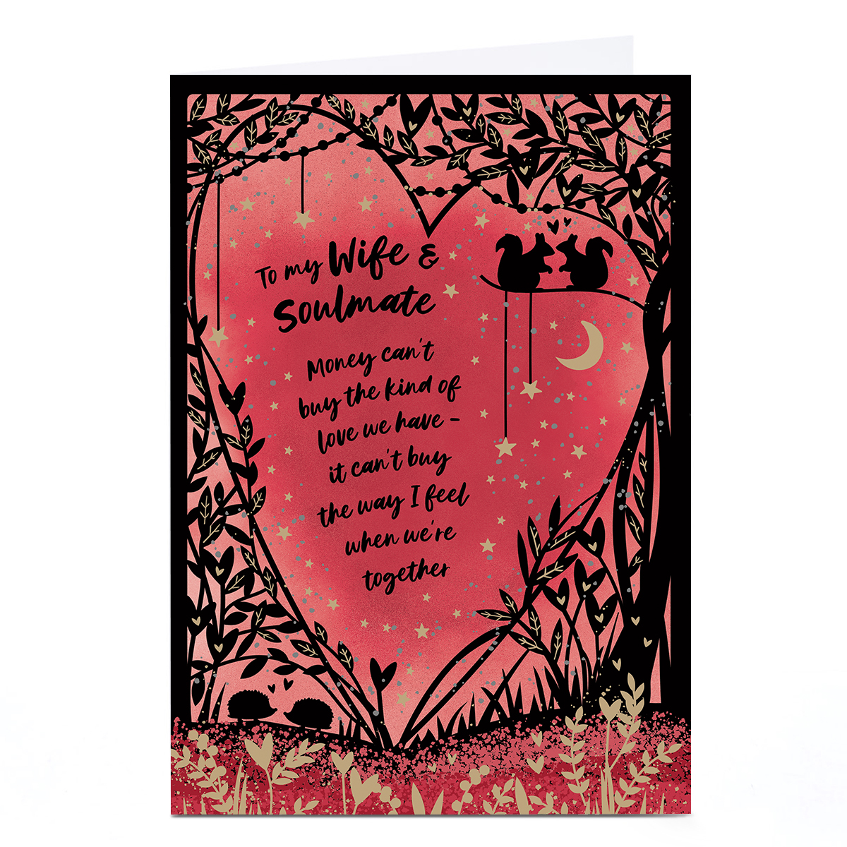 Personalised Valentine's Day Card - My Wife And Soulmate Stars