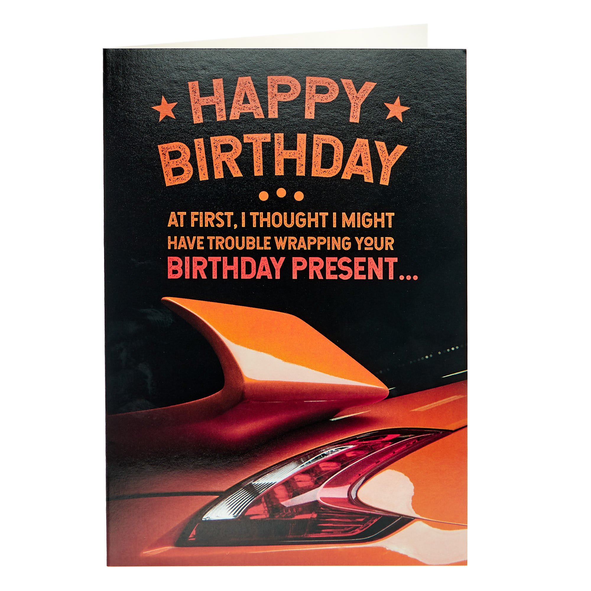 Birthday Card - Trouble Wrapping Your Present