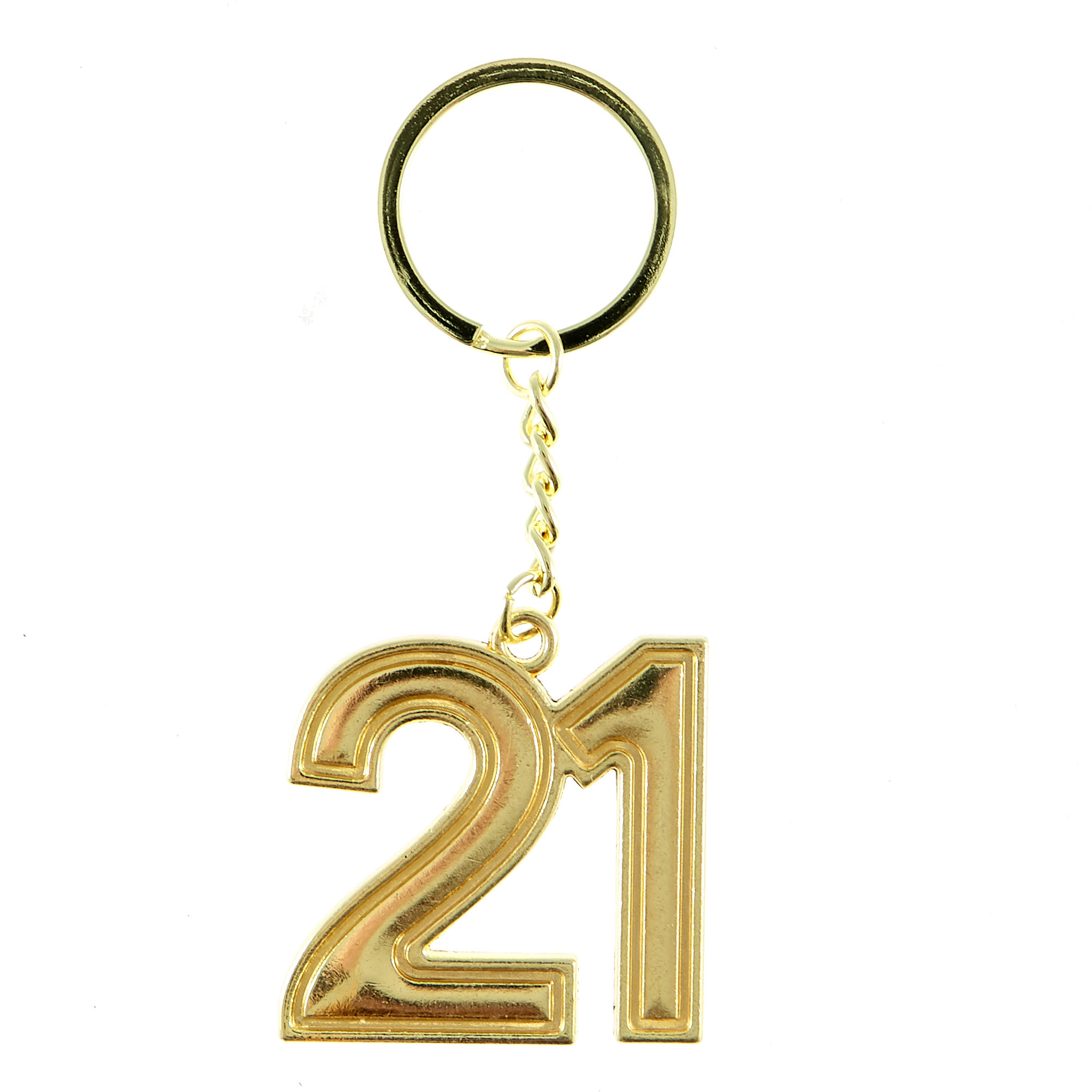 Blue 21st Birthday Keyring