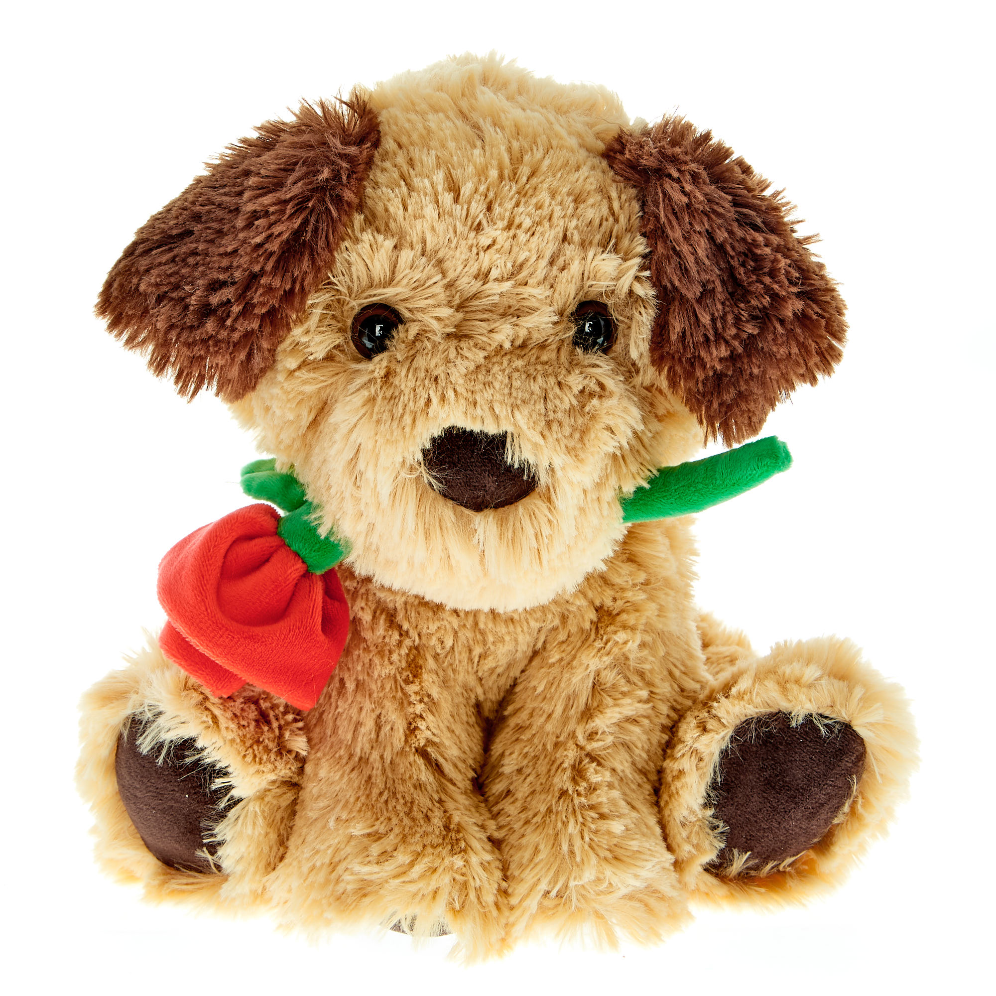 Dog With Rose Soft Toy