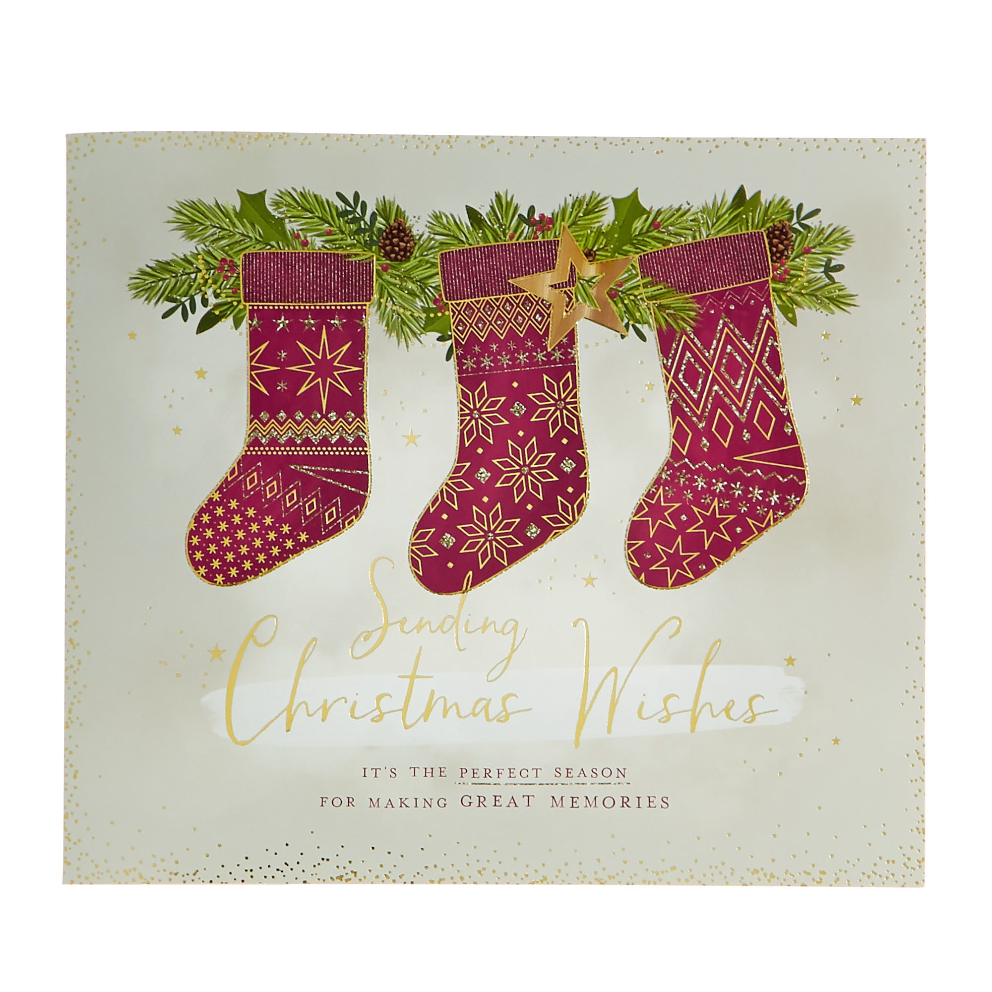 10 Premium Charity Boxed Christmas Cards - Stockings & Baubles (2 Designs)