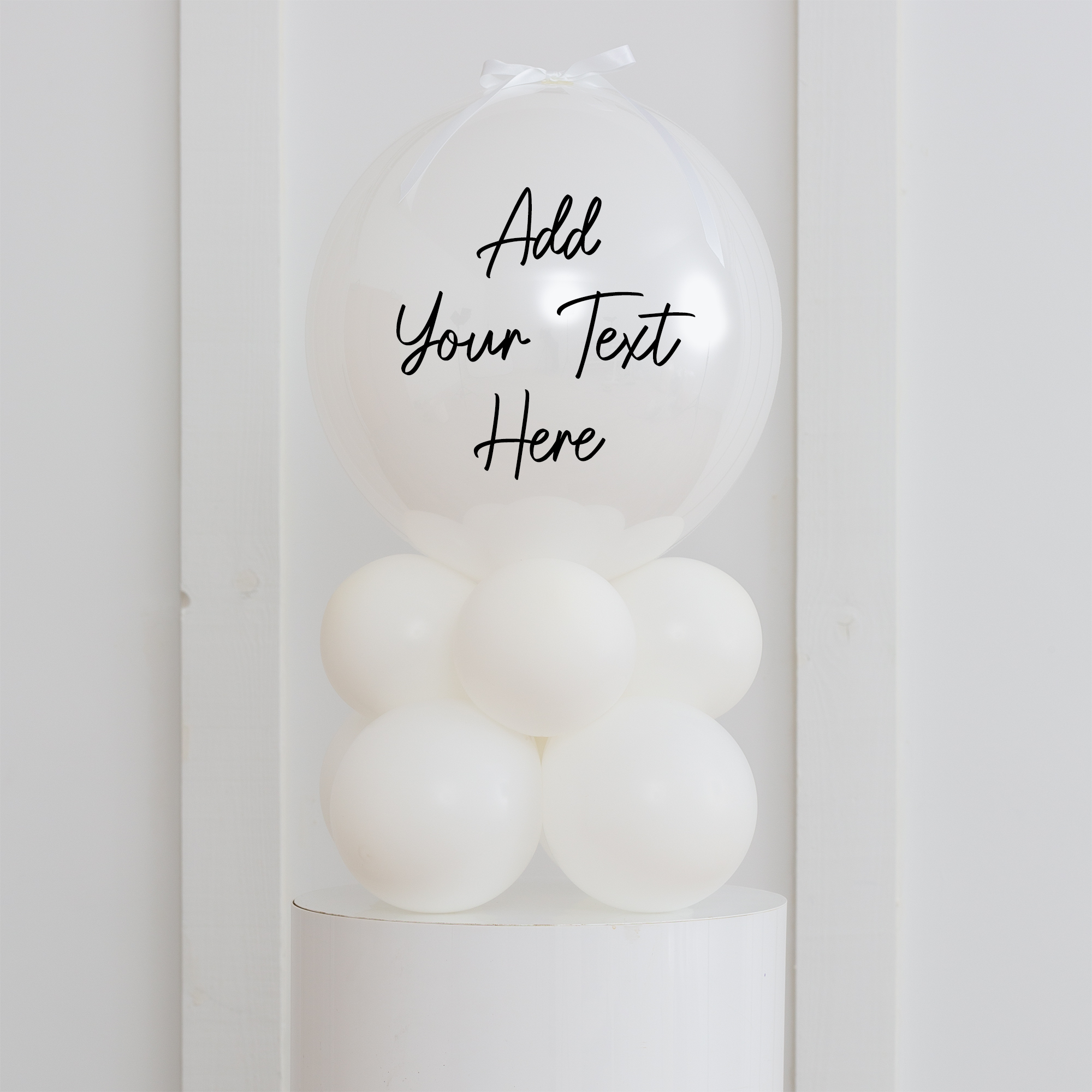 Personalised White Air-Filled Bubble Stack - DELIVERED INFLATED!