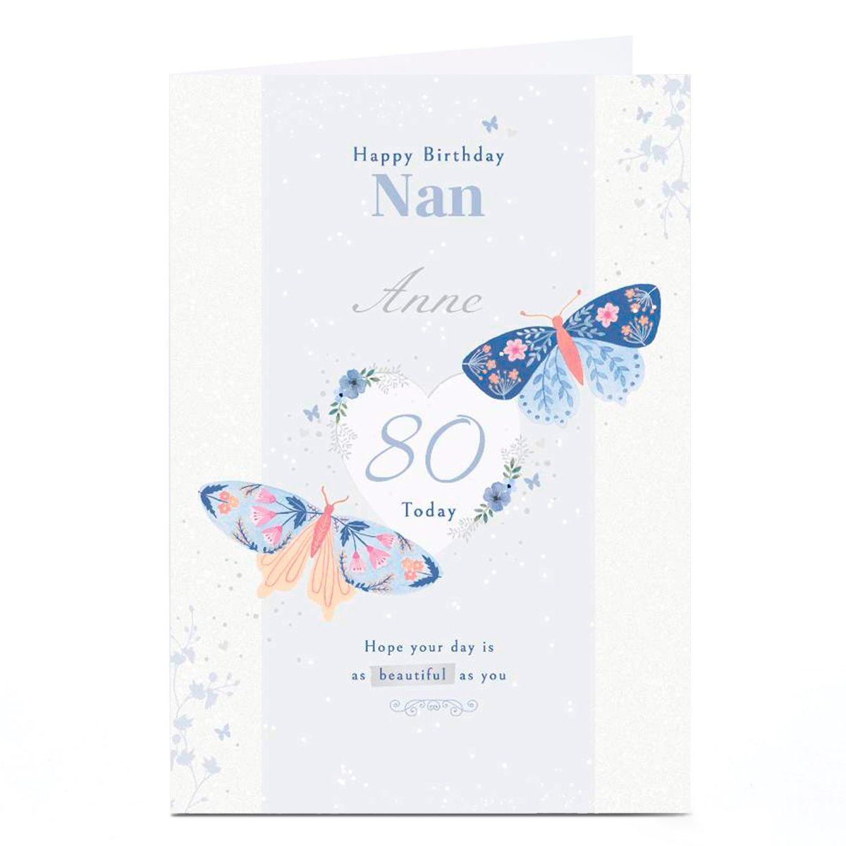 Personalised Birthday Card - As Beautiful As You, Editable Age, Nan