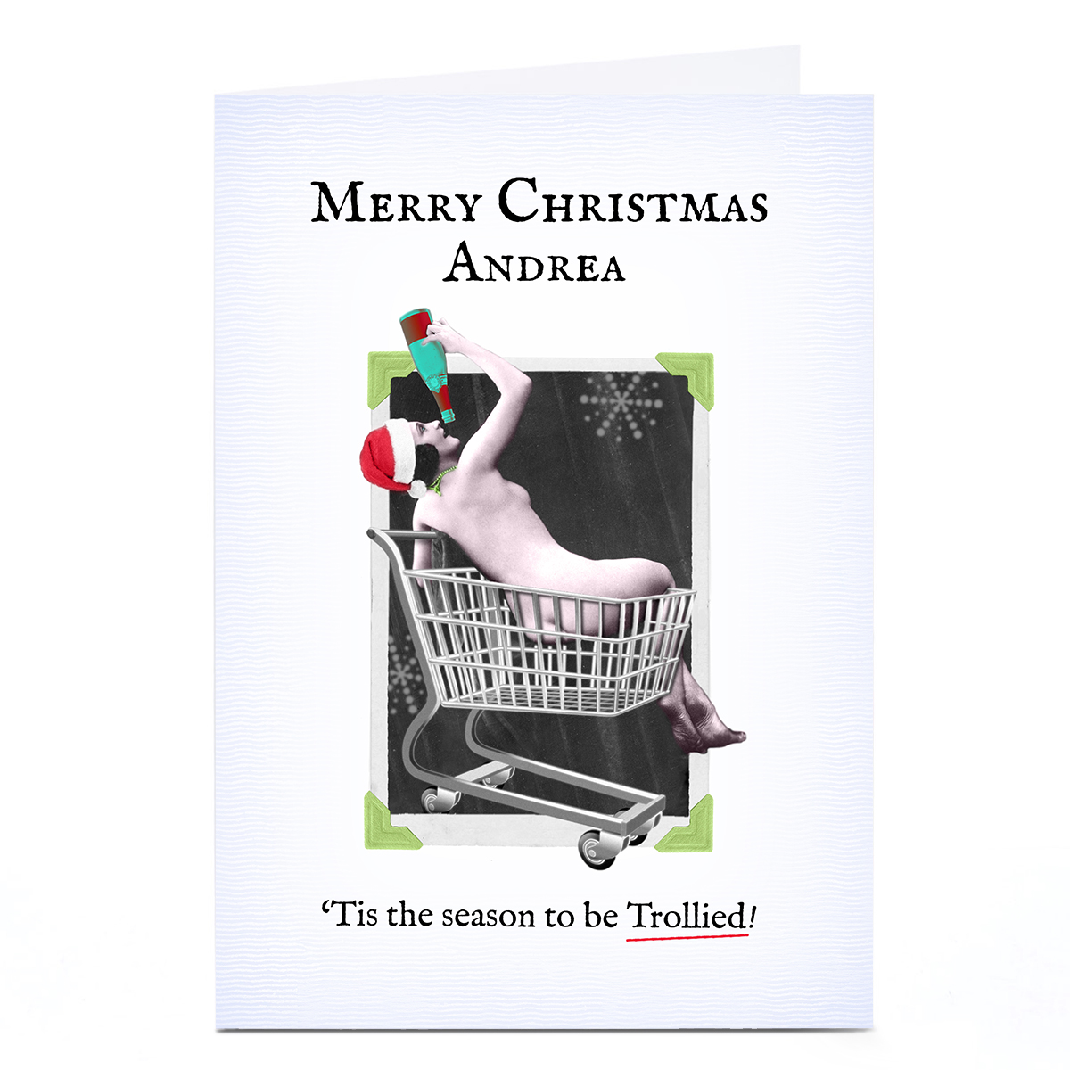 Personalised PG Quips Christmas Card - Trollied