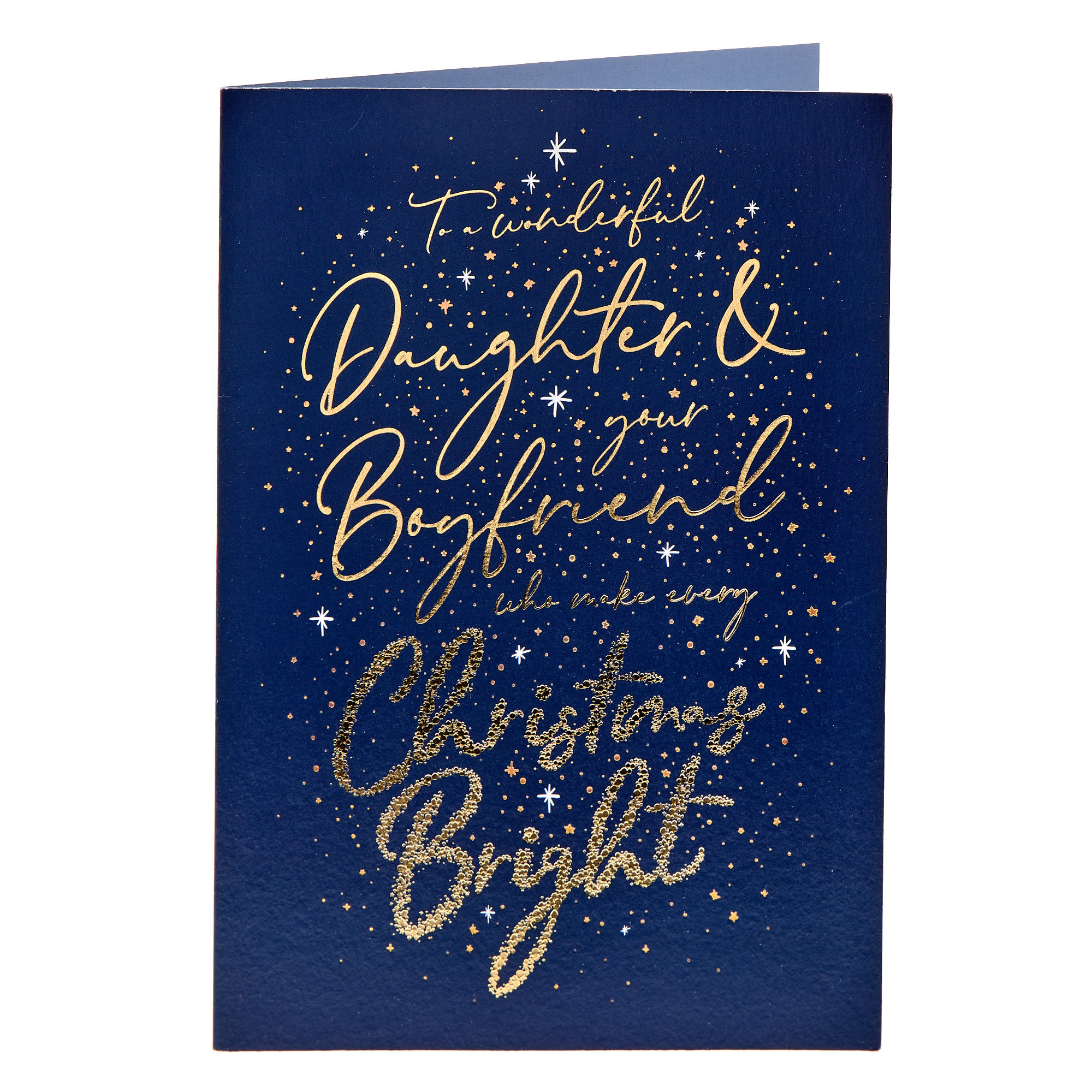 Daughter & Boyfriend Bright Christmas Card