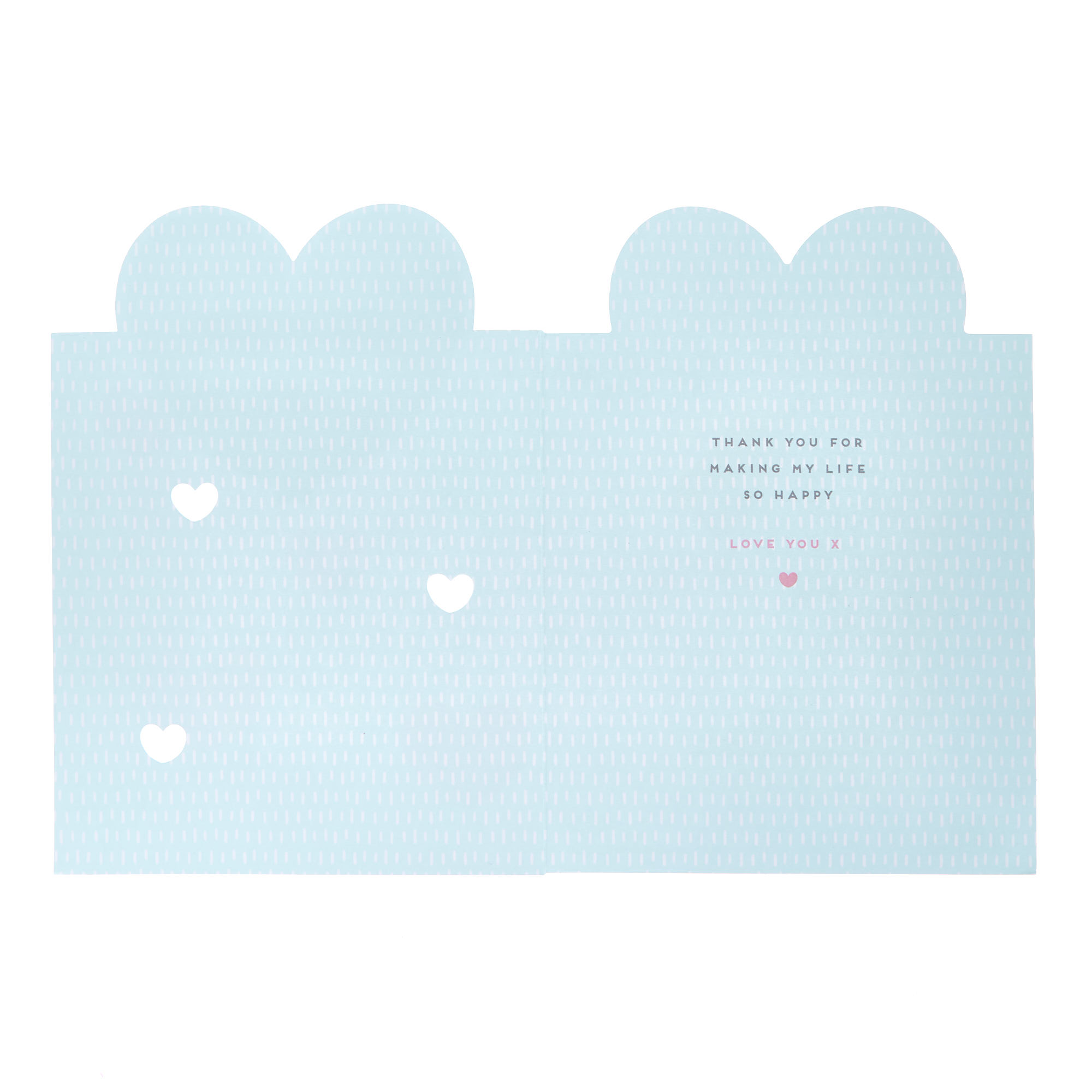 Wife Pastel Hearts Wedding Anniversary Card