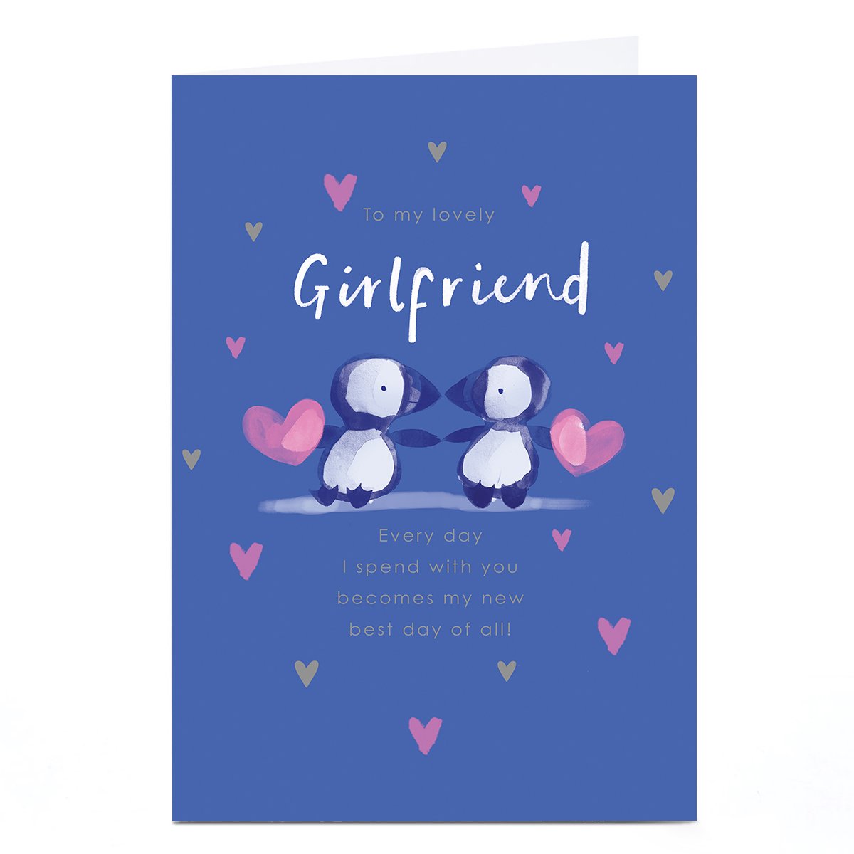 Personalised Valentine's Day Card - My Days With You Puffins, Girlfriend