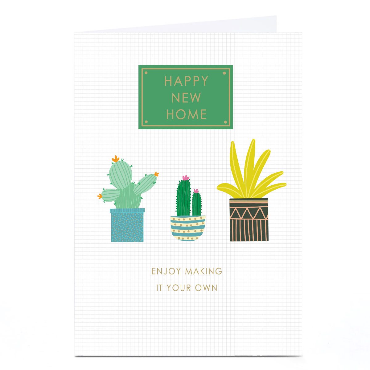 Personalised New Home Card - House Plants