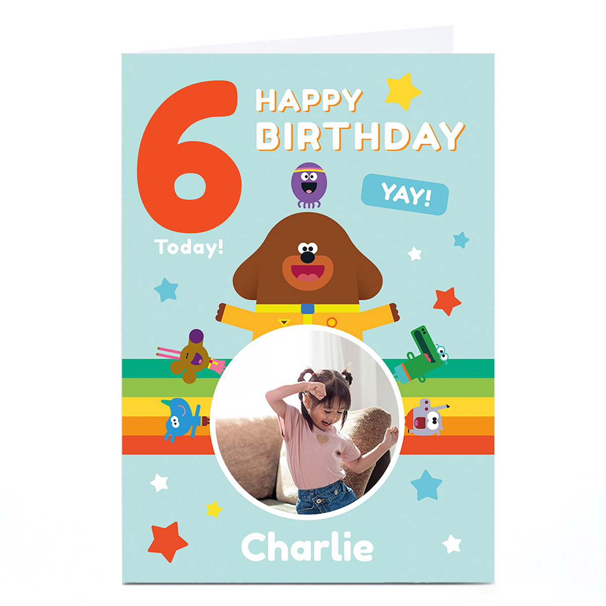 Photo Hey Duggee Birthday Card - Editable Age