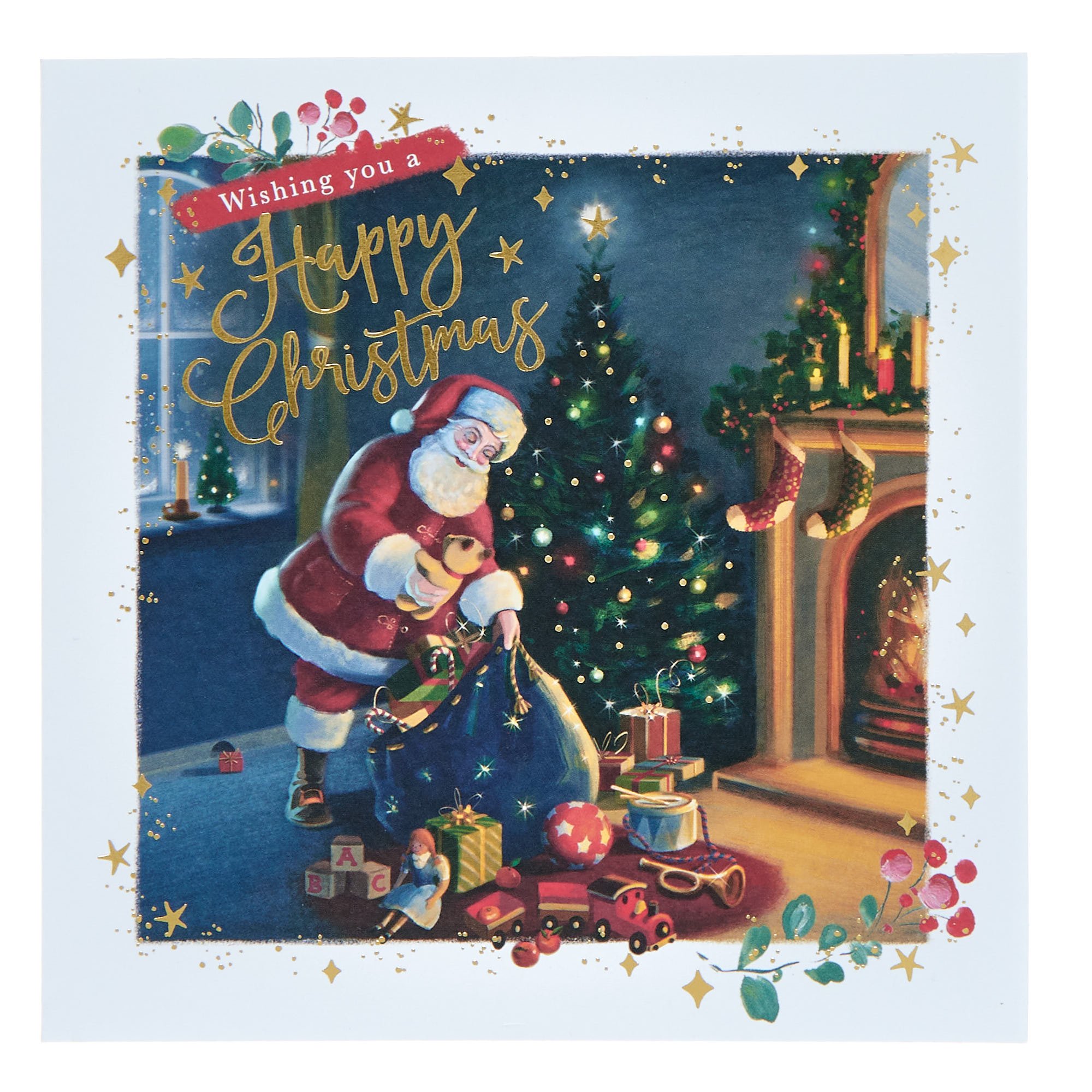 16 Charity Christmas Cards - Traditional Santa (2 Designs)