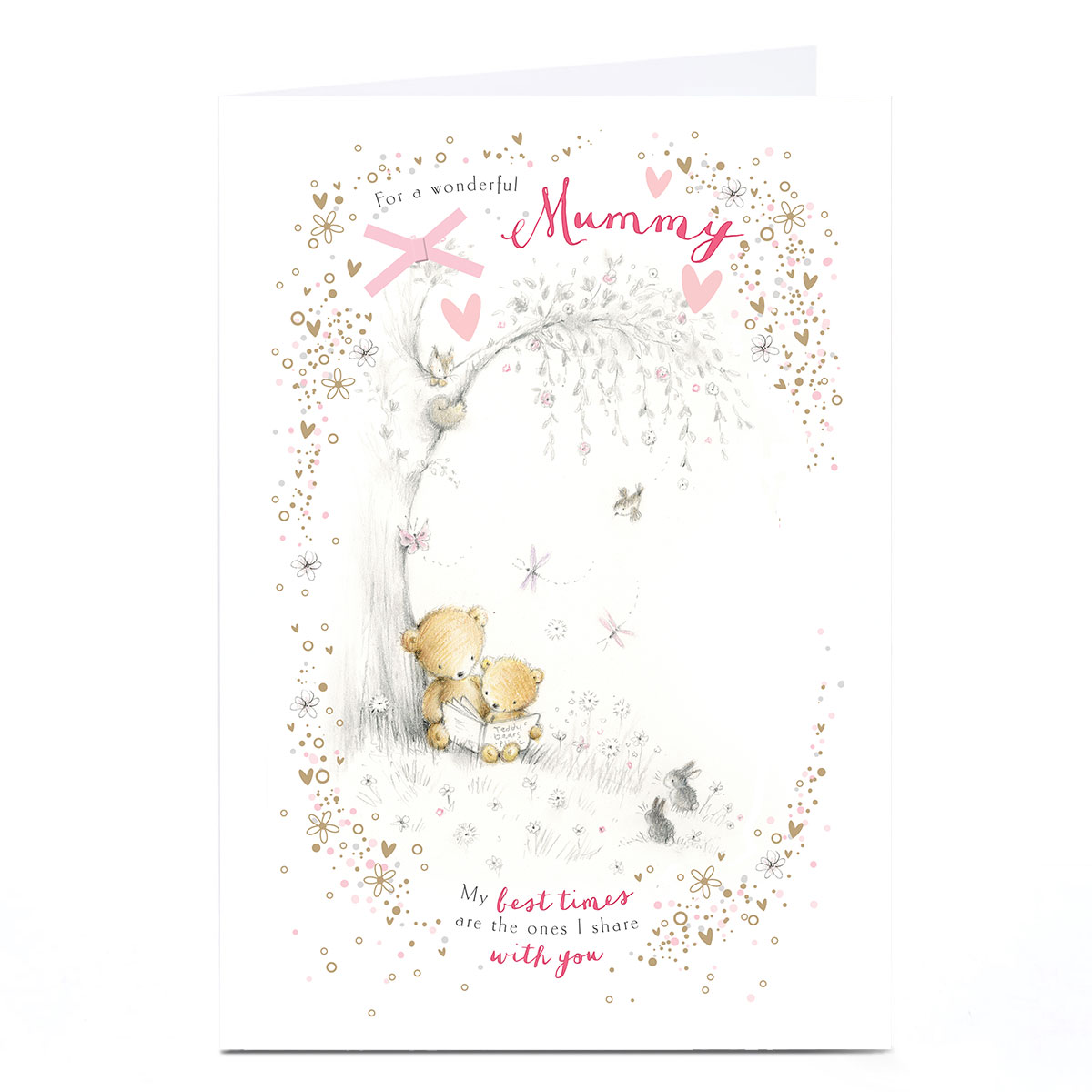 Personalised Birthday Card - Bear Storytime, Mummy