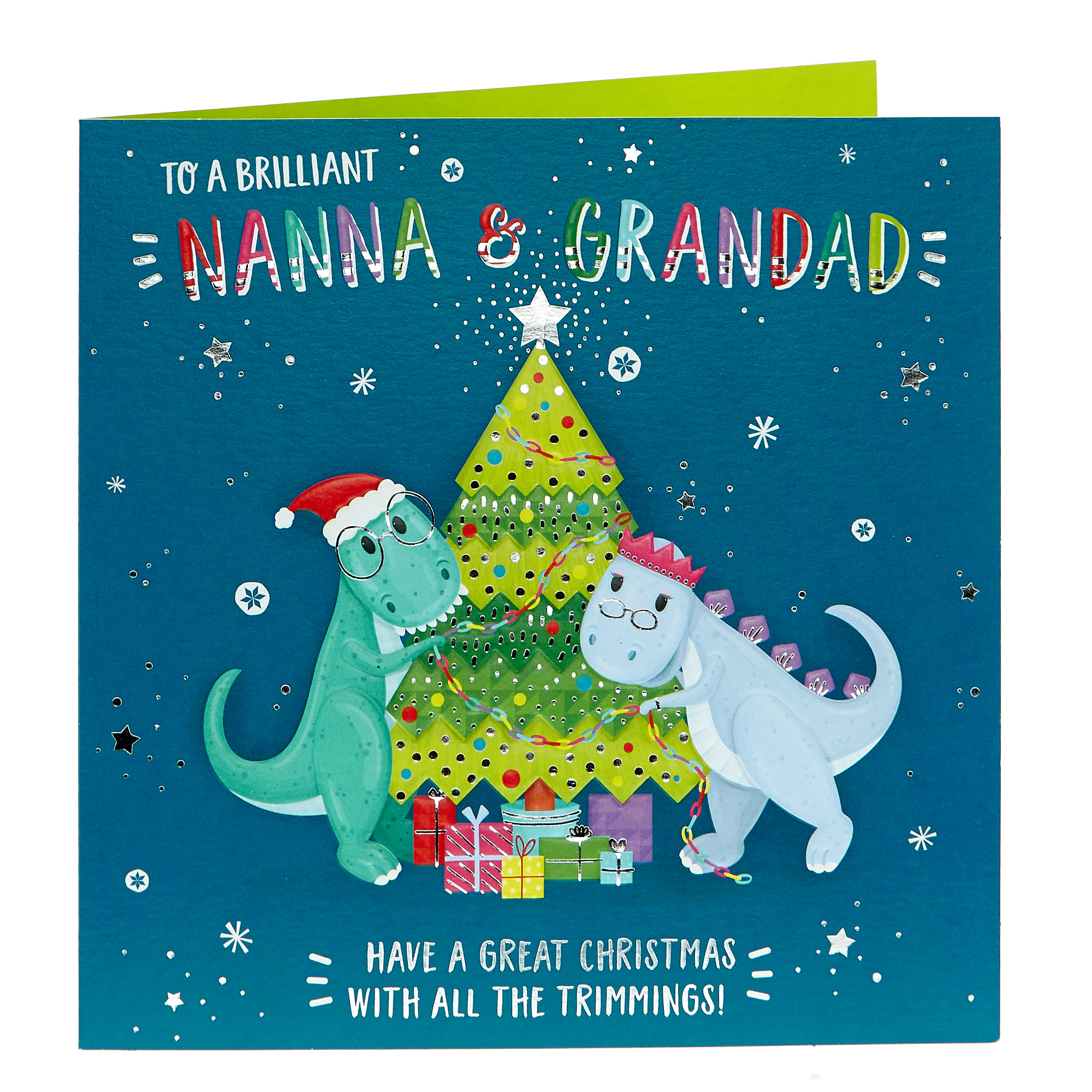 Platinum Collection Christmas Card - Nanna & Grandad