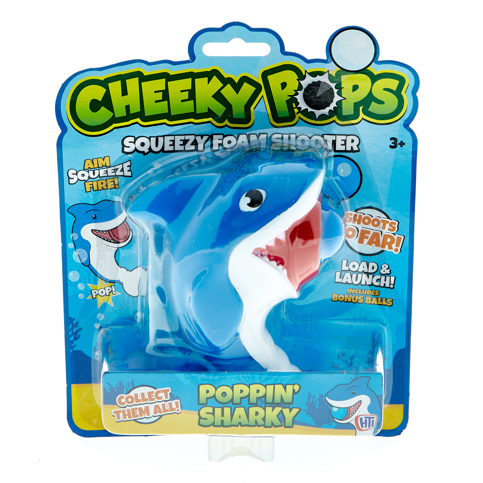 Cheeky Pops Poppin' Shark Squeezy Foam Shooter