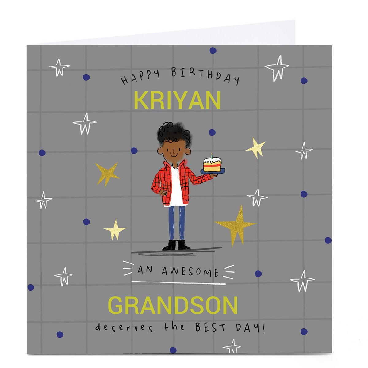 Personalised Birthday Card - Awesome Grandson