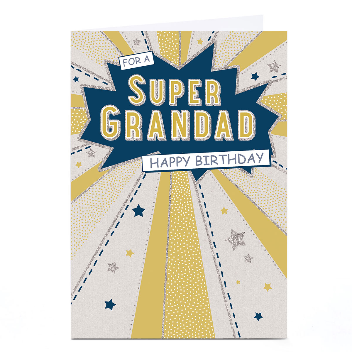 Personalised Birthday Card - Comic Book Style Explosion, Grandad