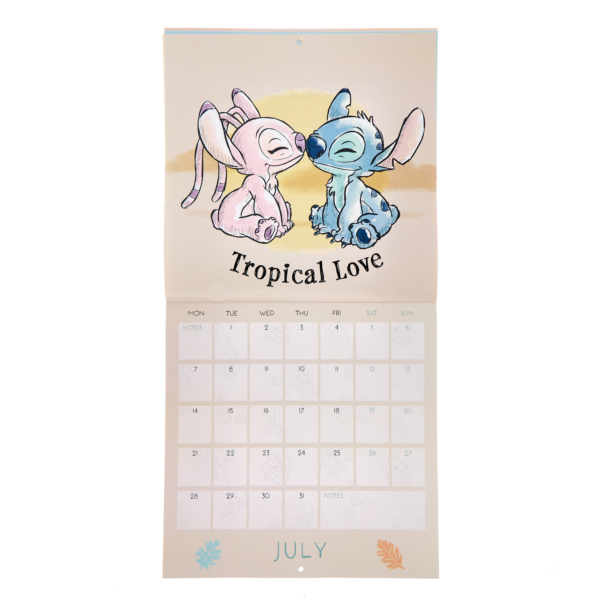 Disney Stitch 2025 Square Calendar