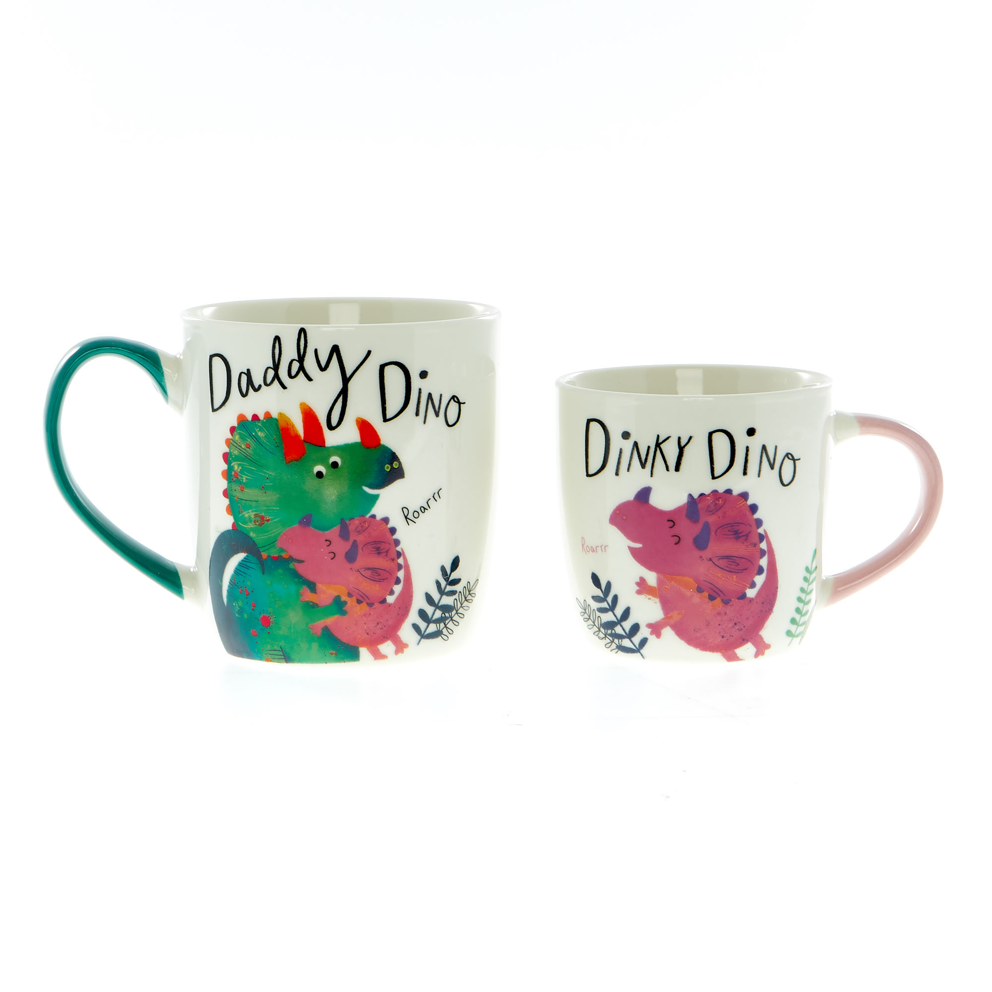 Pink Dino Daddy & Me Twin Mug Set