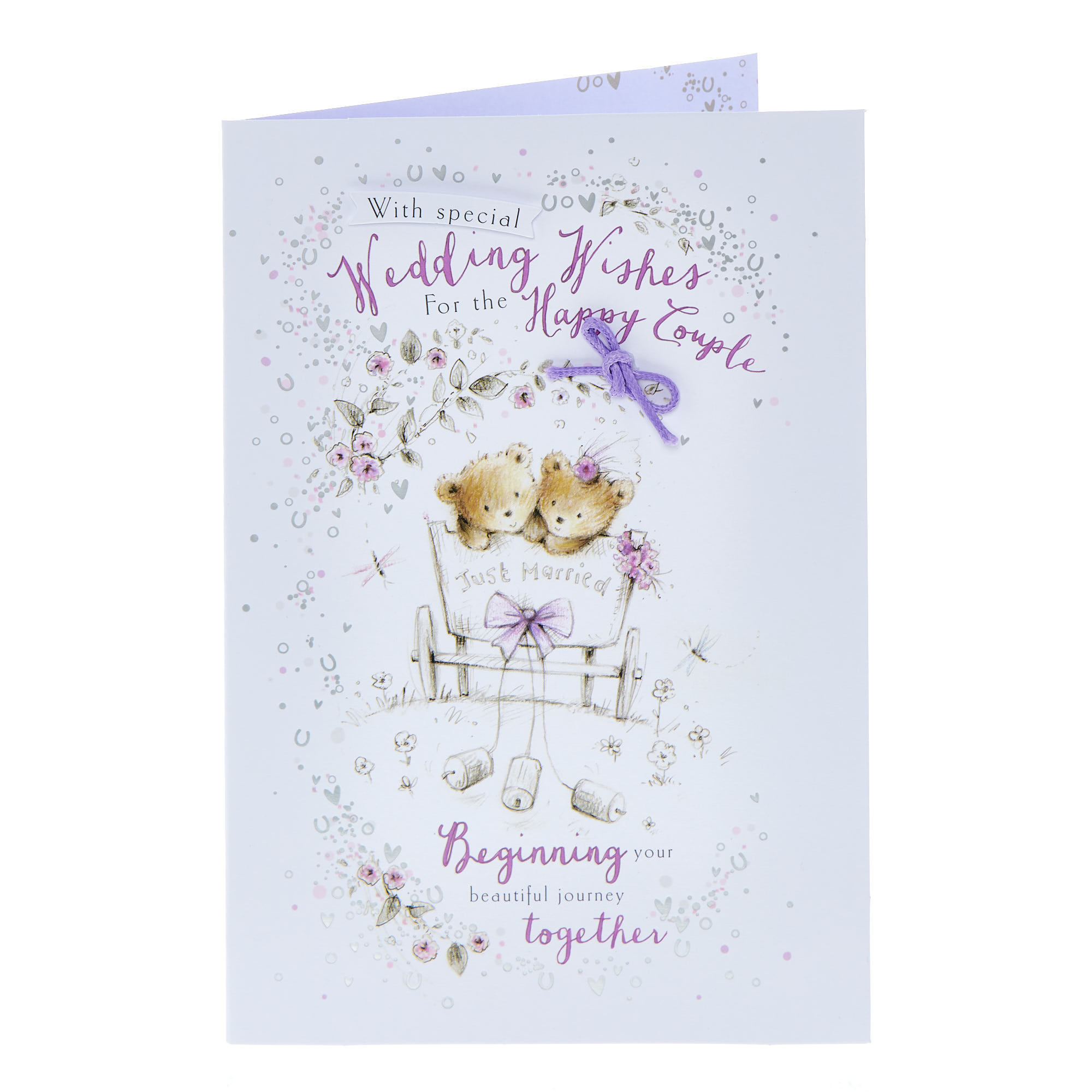 Happy Bear Couple Wedding Card