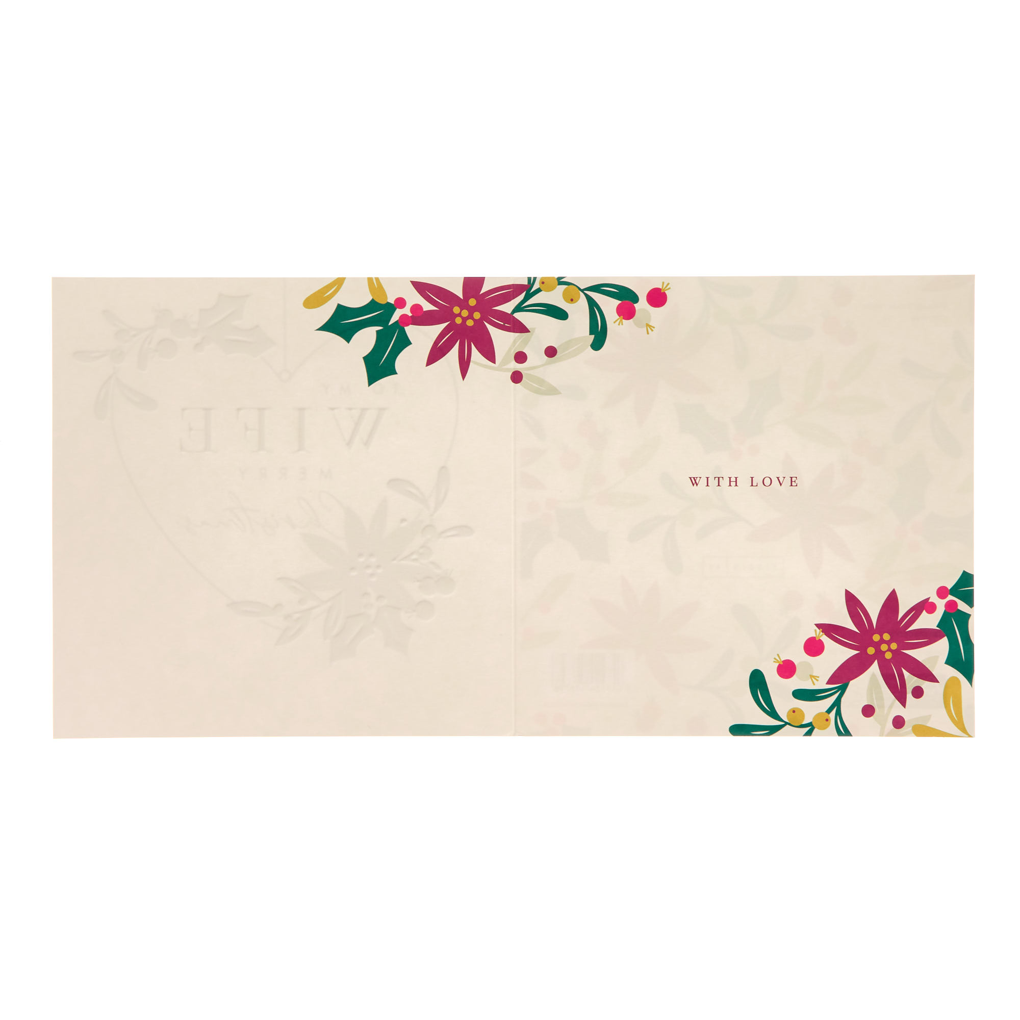 WIFE Floral Heart Studio 41 Christmas Card