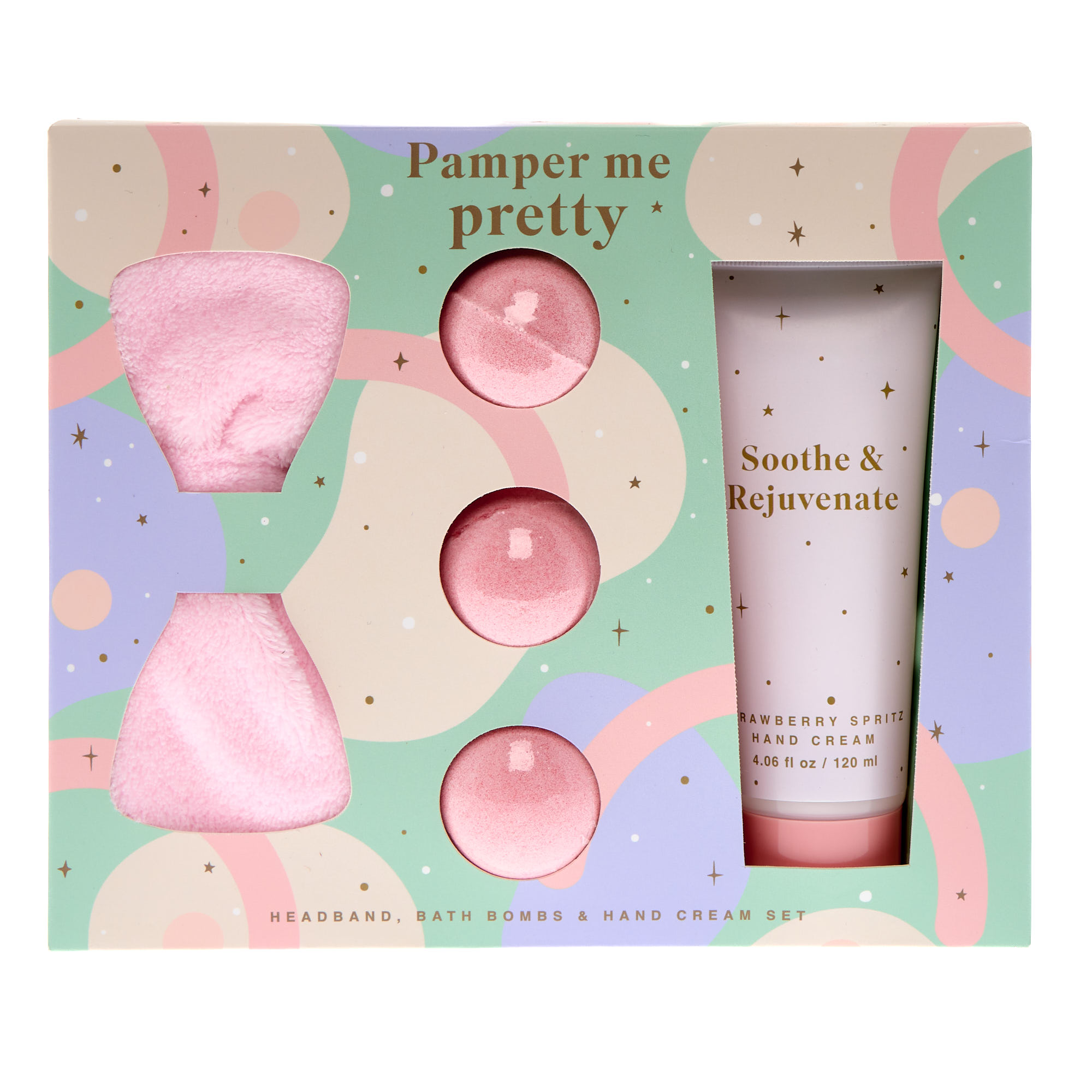 Pamper Me Pretty Headband, Bath Bombs & Hand Cream Set