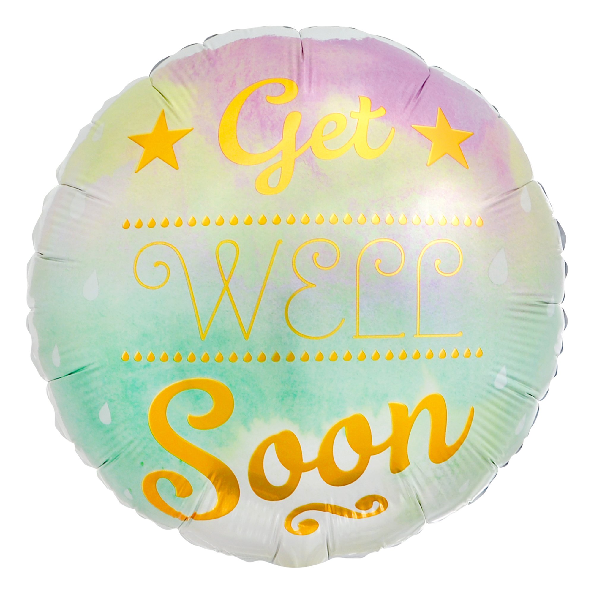 Watercolour Get Well Soon Balloon Bouquet - DELIVERED INFLATED!