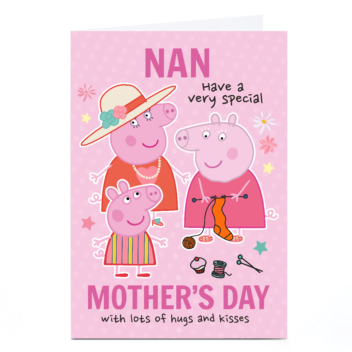 Personalised Mother's Day Card - Peppa Pig, Nan