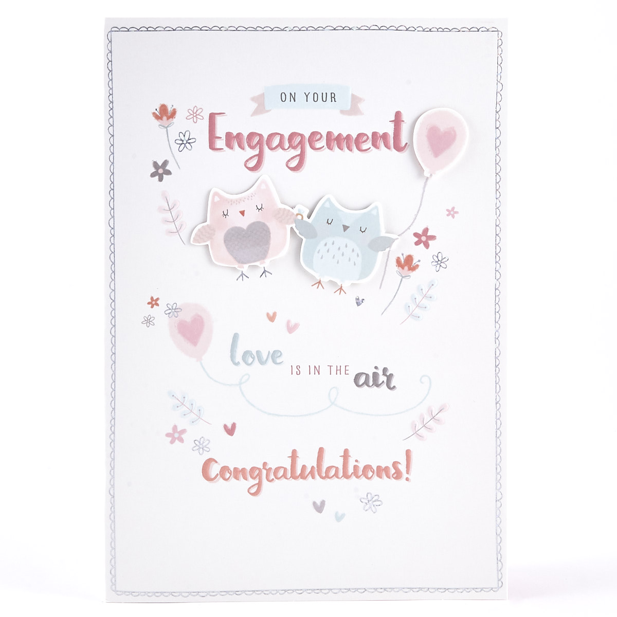 Engagement Card - Owls Tweet Couple