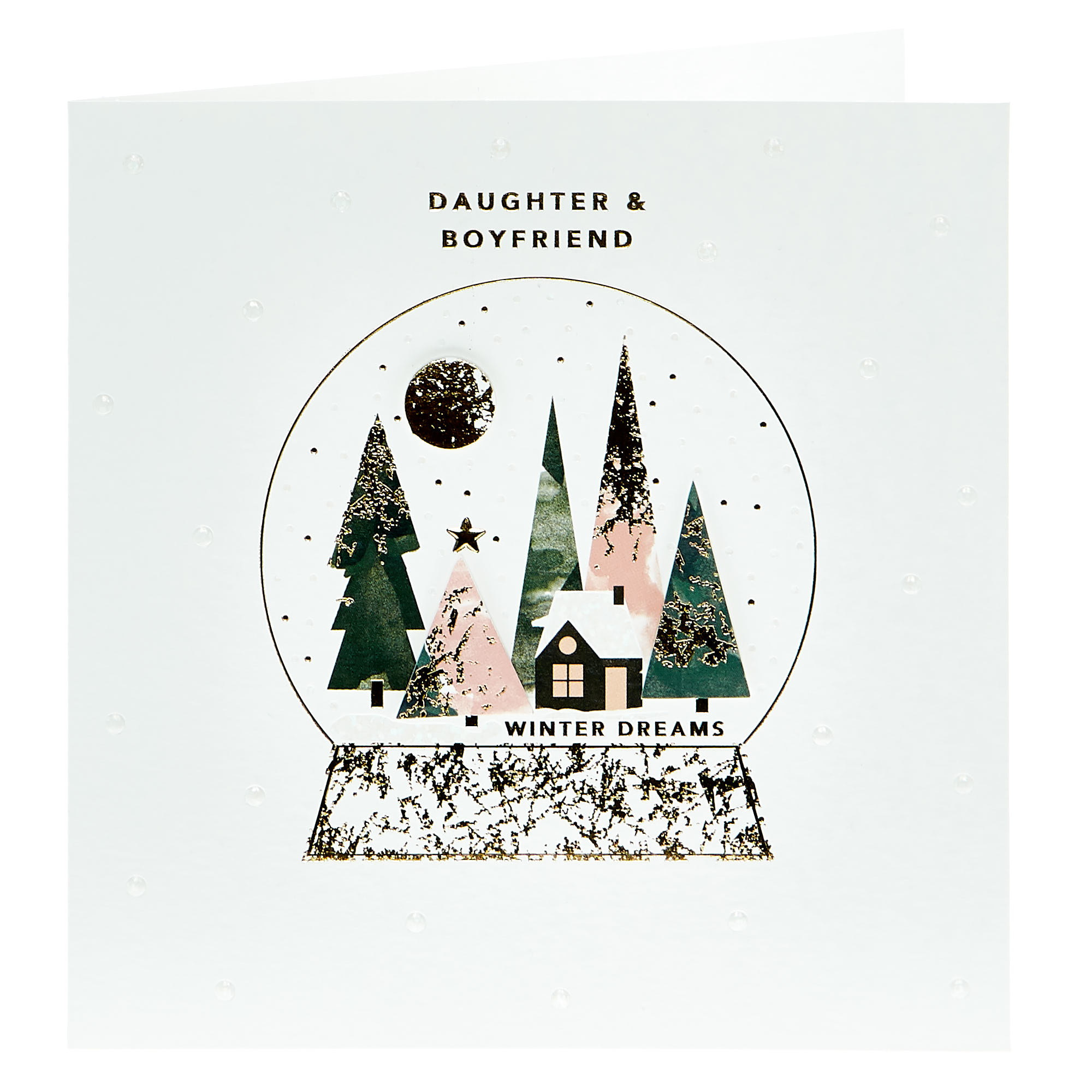 Boutique Christmas Card - Daughter & Boyfriend Winter Dreams