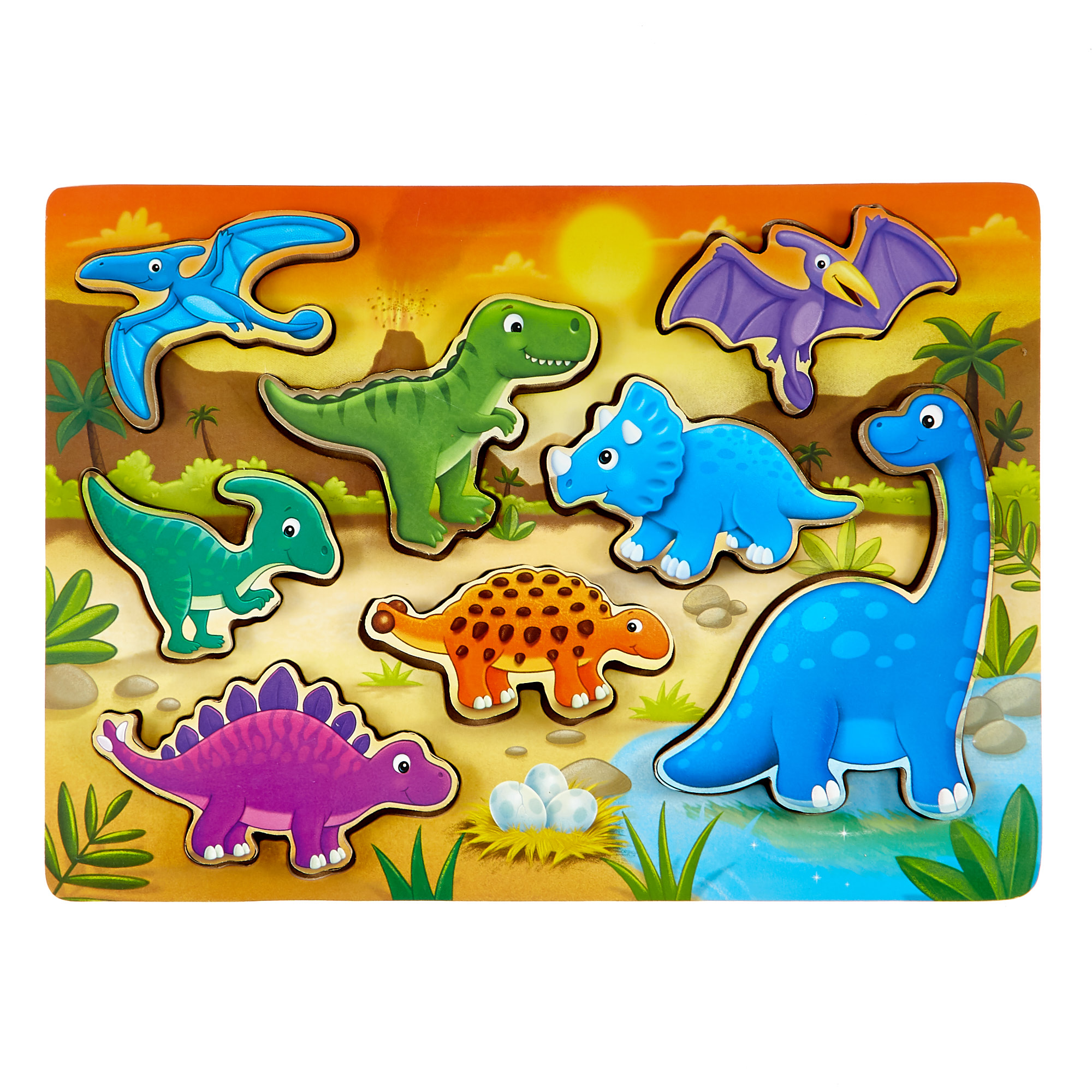 Children's Chunky Wooden Dinosaur Puzzle