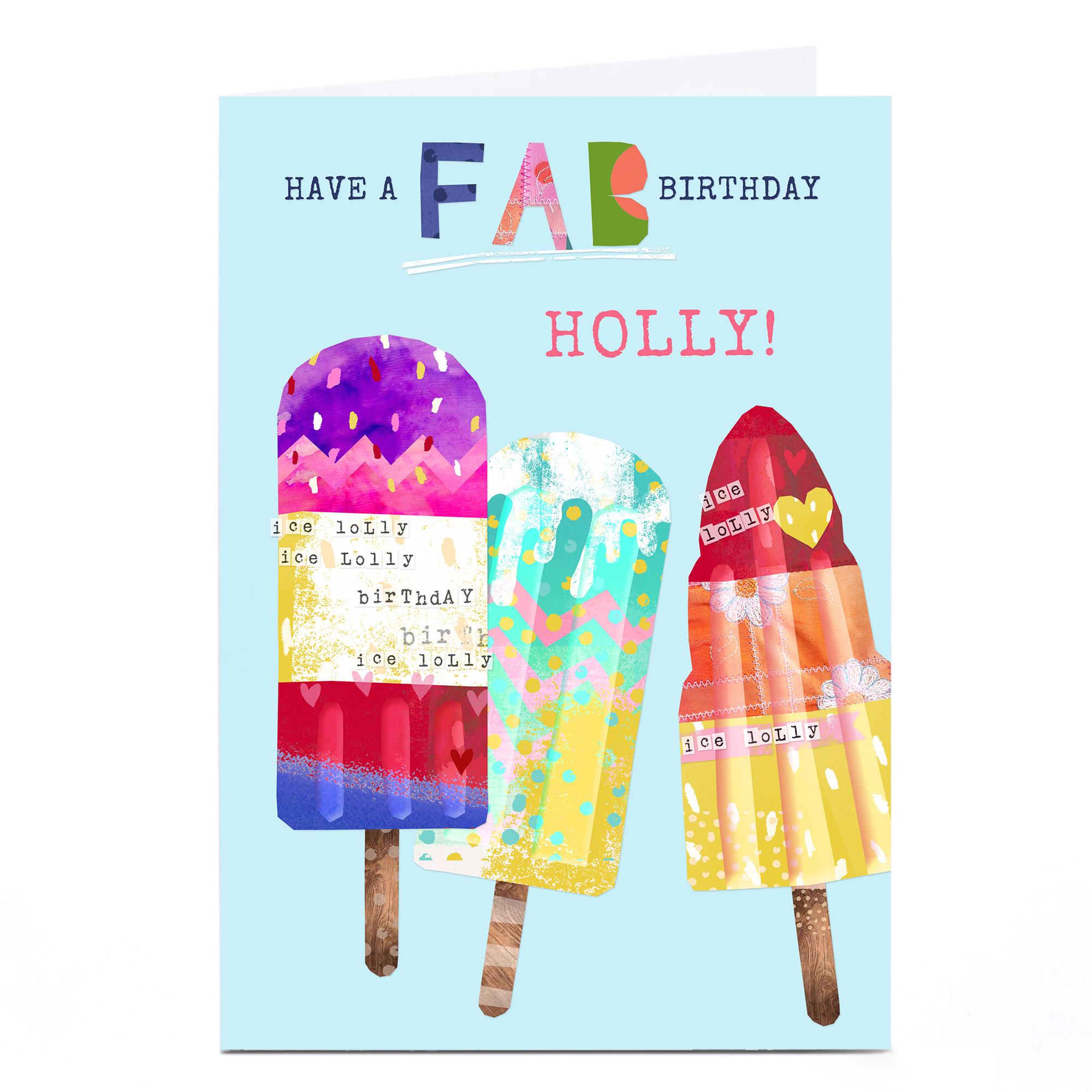 Buy Personalised Kerry Spurling Birthday Card Ice Lollies For Gbp 229 Card Factory Uk