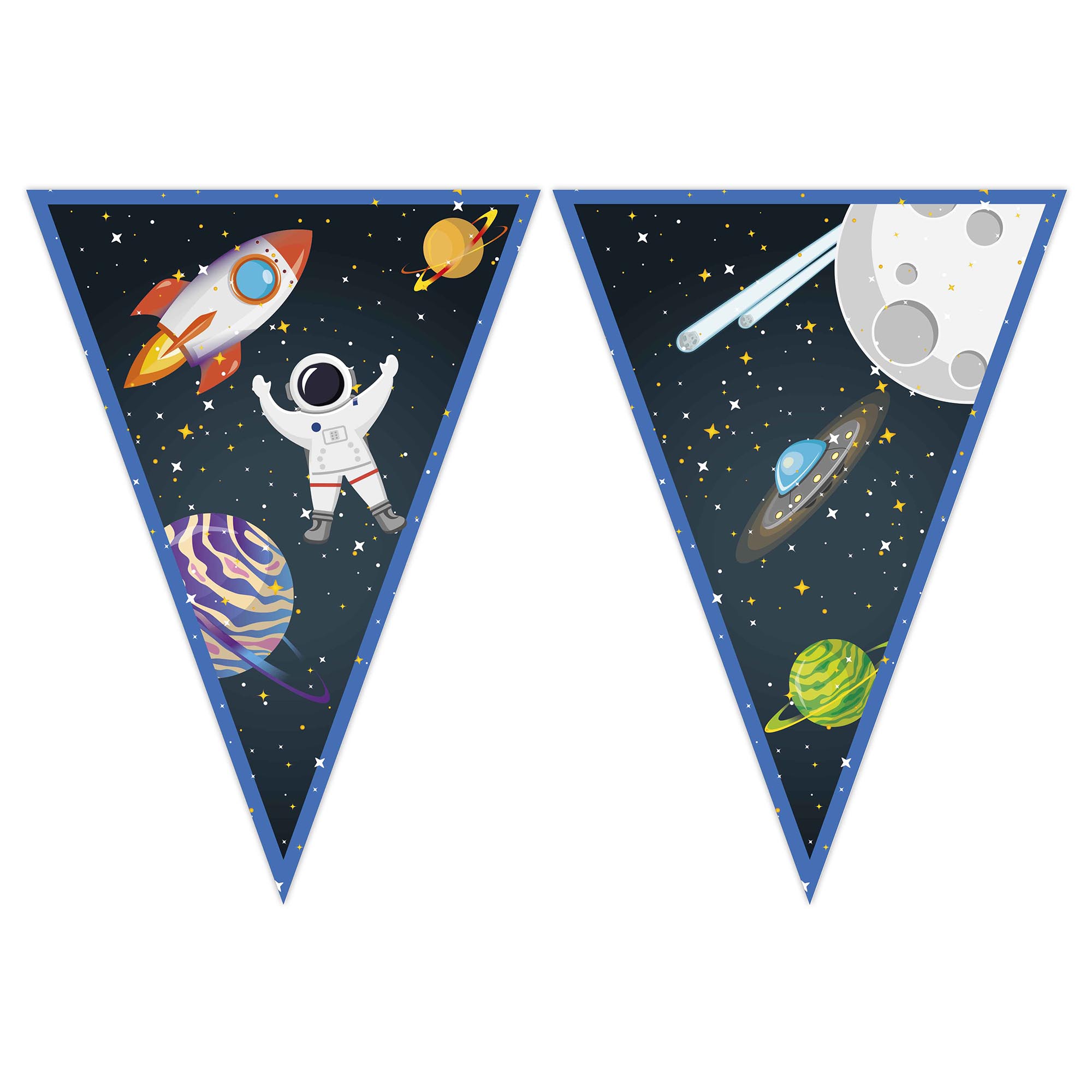 Rocket Space Party Tableware & Decorations Bundle - 16 Guests