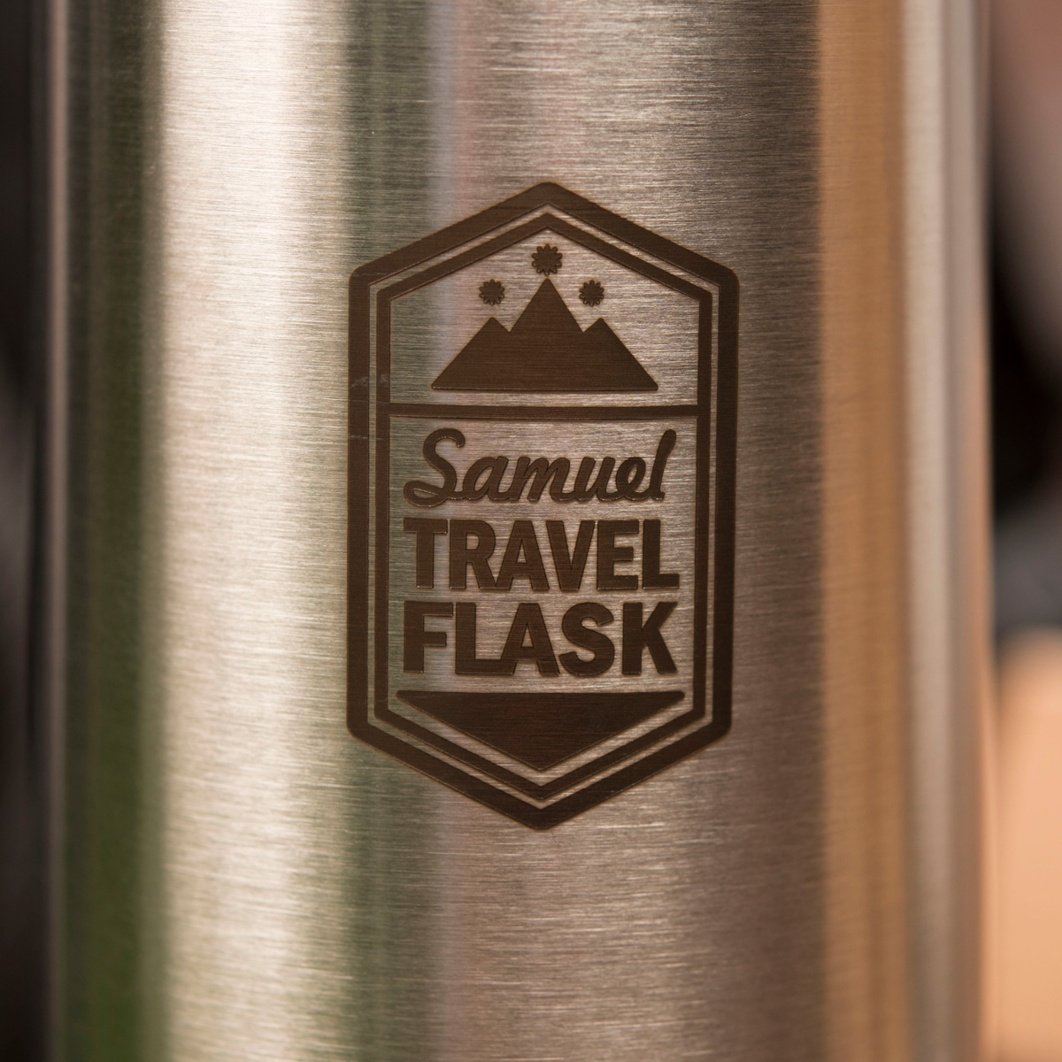 Personalised Engraved Stainless Steel Vacuum Flask - Travel Flask