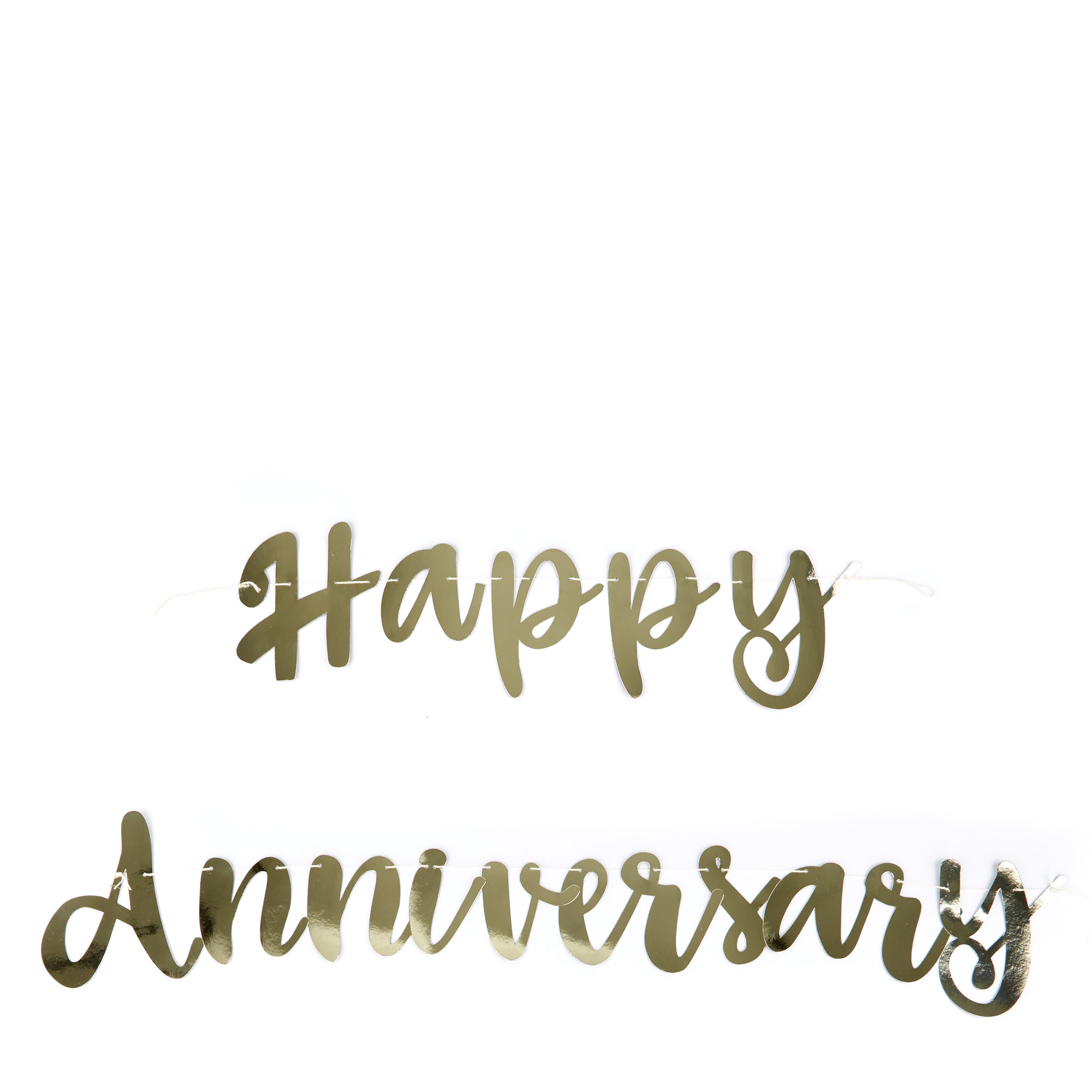 Buy Gold Script Happy Anniversary Banner for GBP 2.99 | Card Factory UK