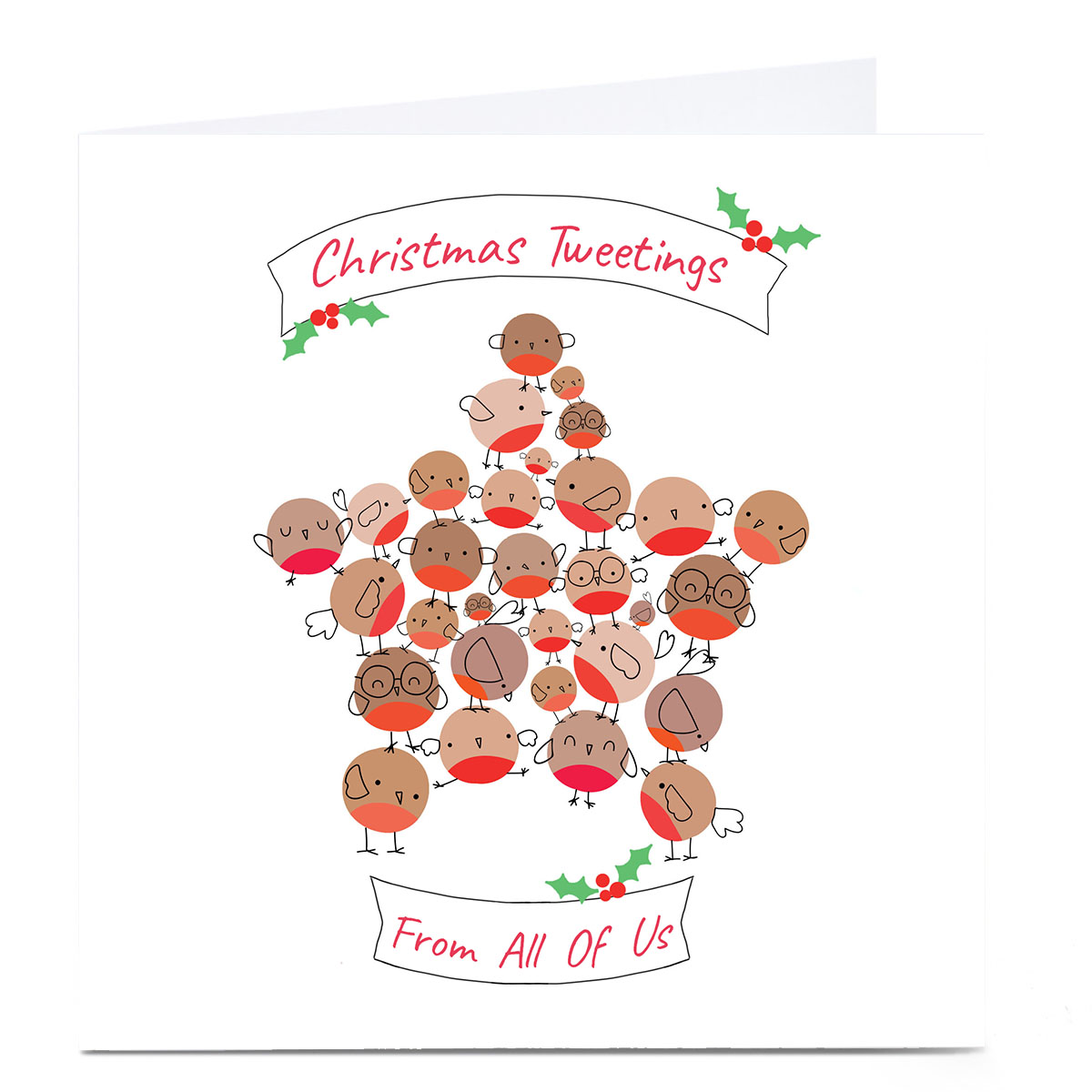 Personalised Christmas Card - Christmas Tweetings 