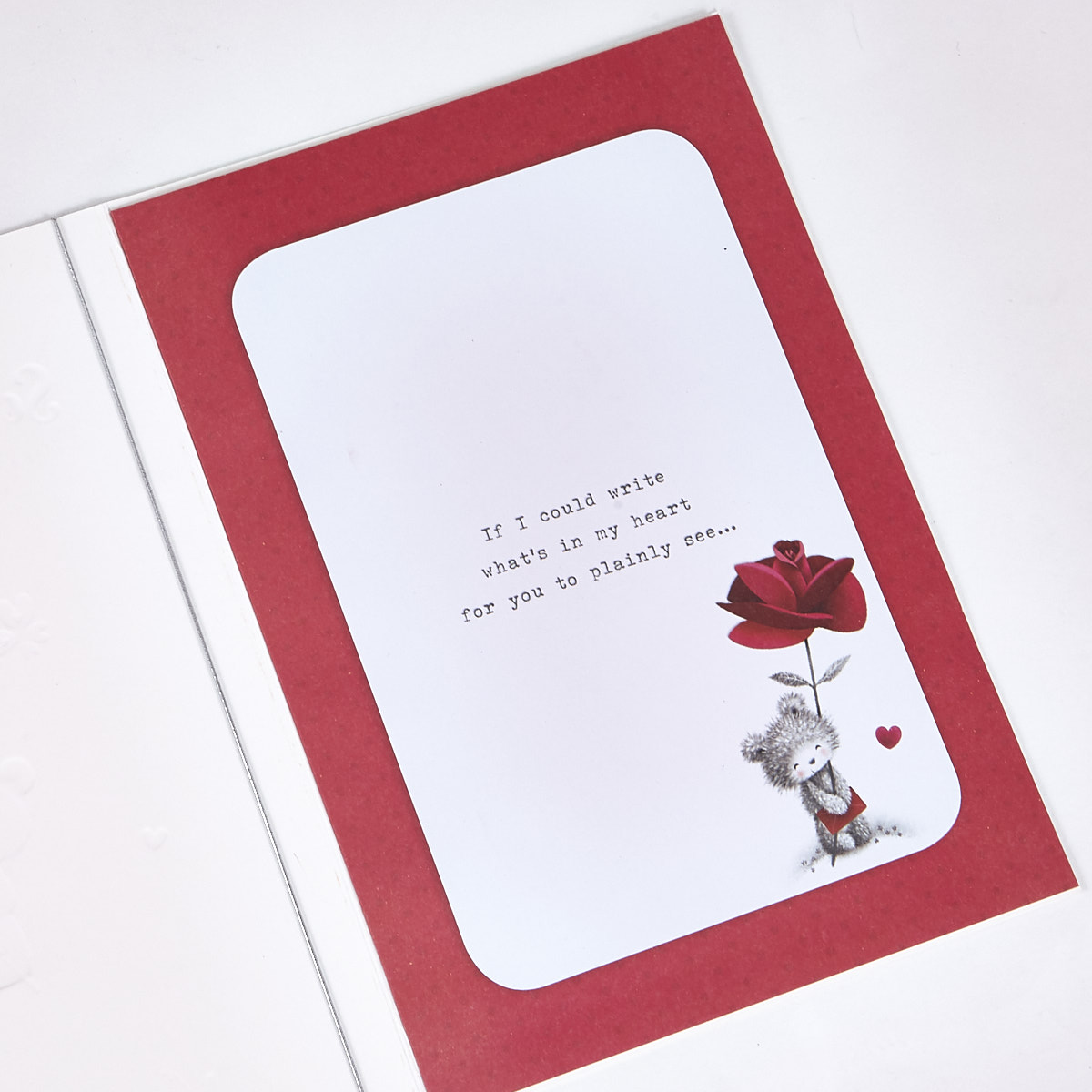 Valentine's Day Card - Someone Special Rose & Bear