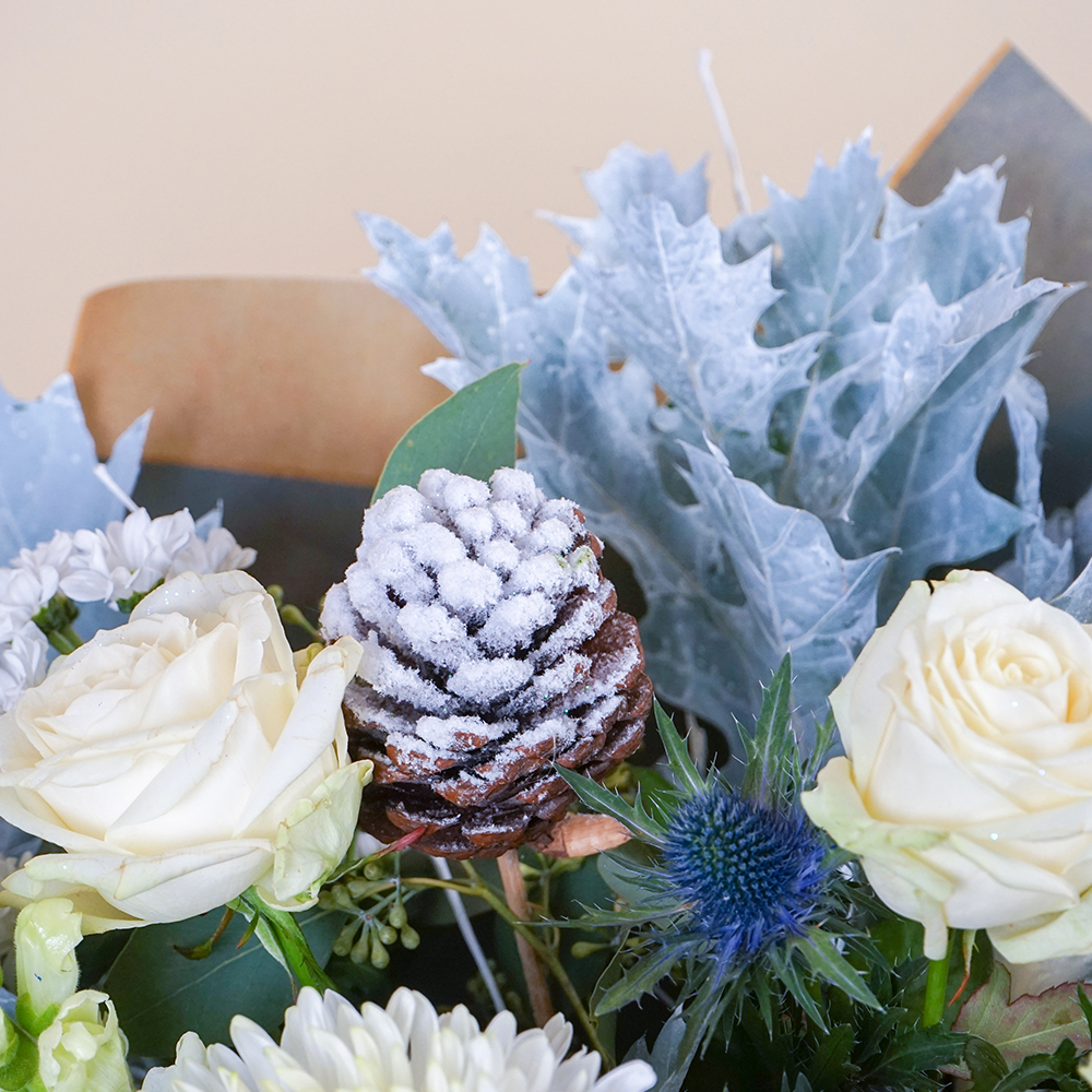 Snowflake Sparkle Flower Bouquet - Free Delivery!