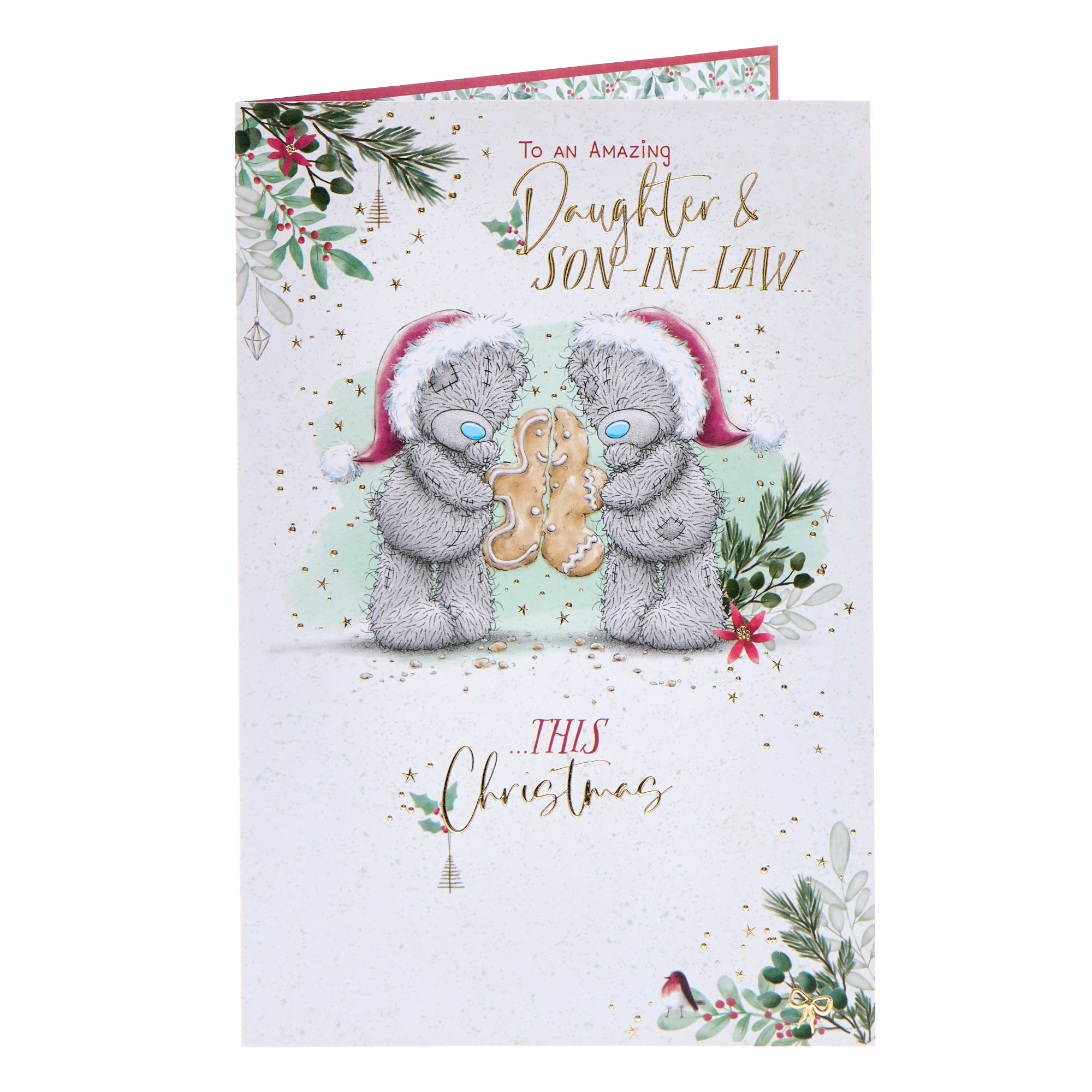 Me To You Tatty Teddy Daughter & Son In Law Christmas Card