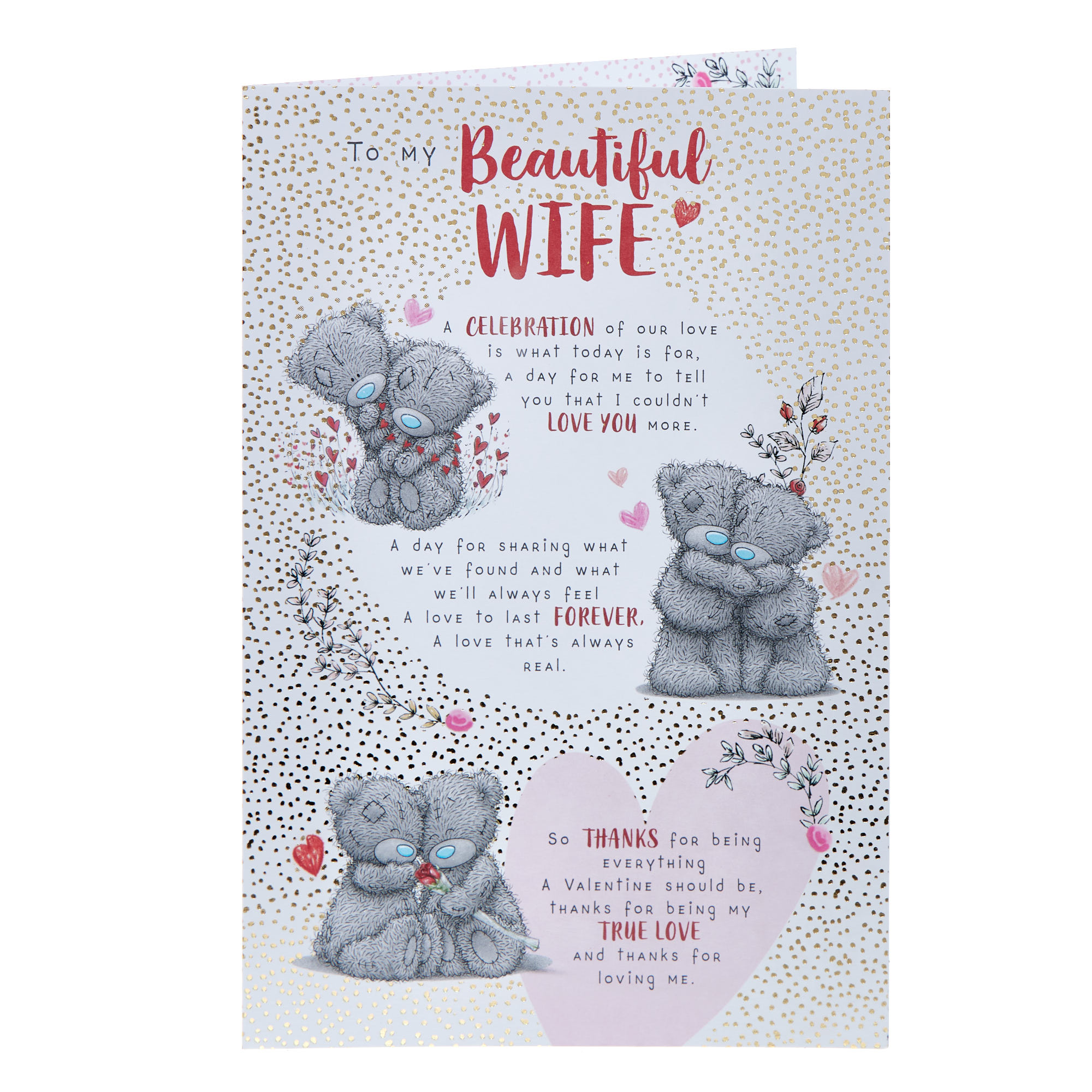 Tatty Teddy Beautiful Wife Valentine's Day Card