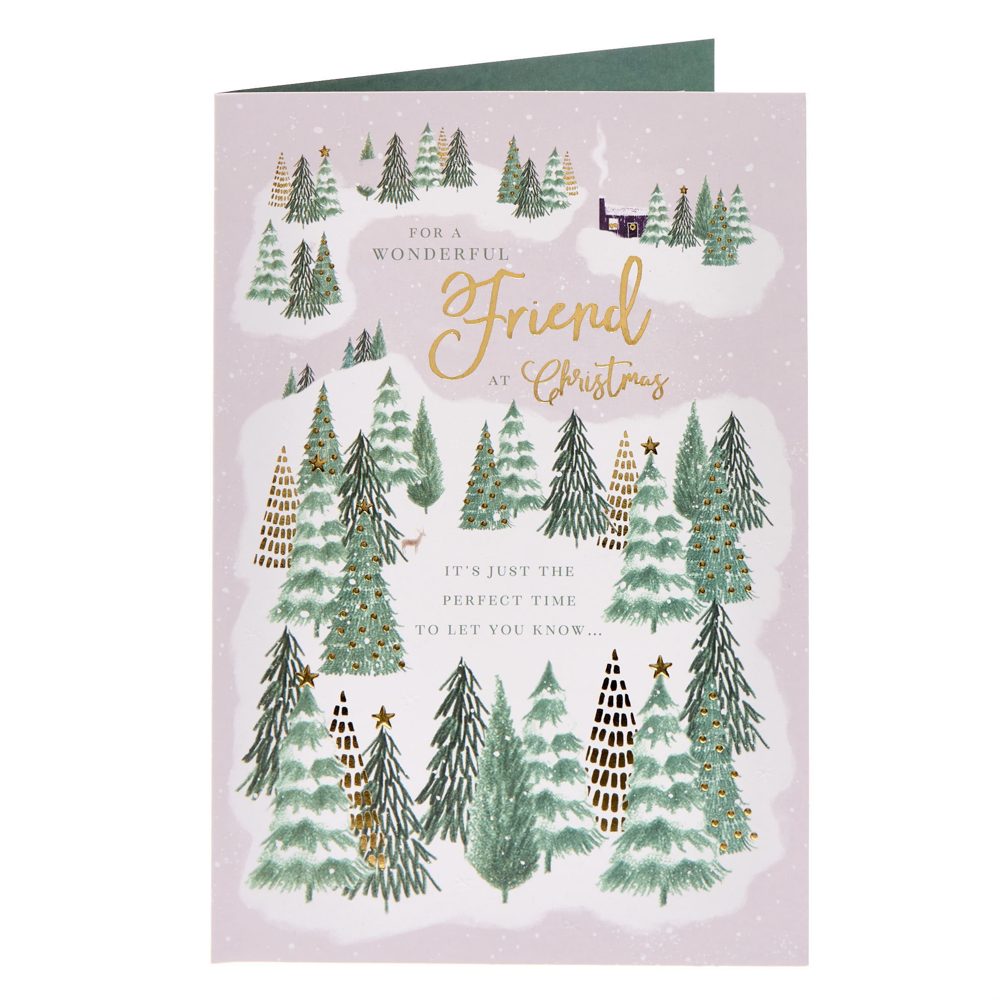 Wonderful Friend Forest Christmas Card