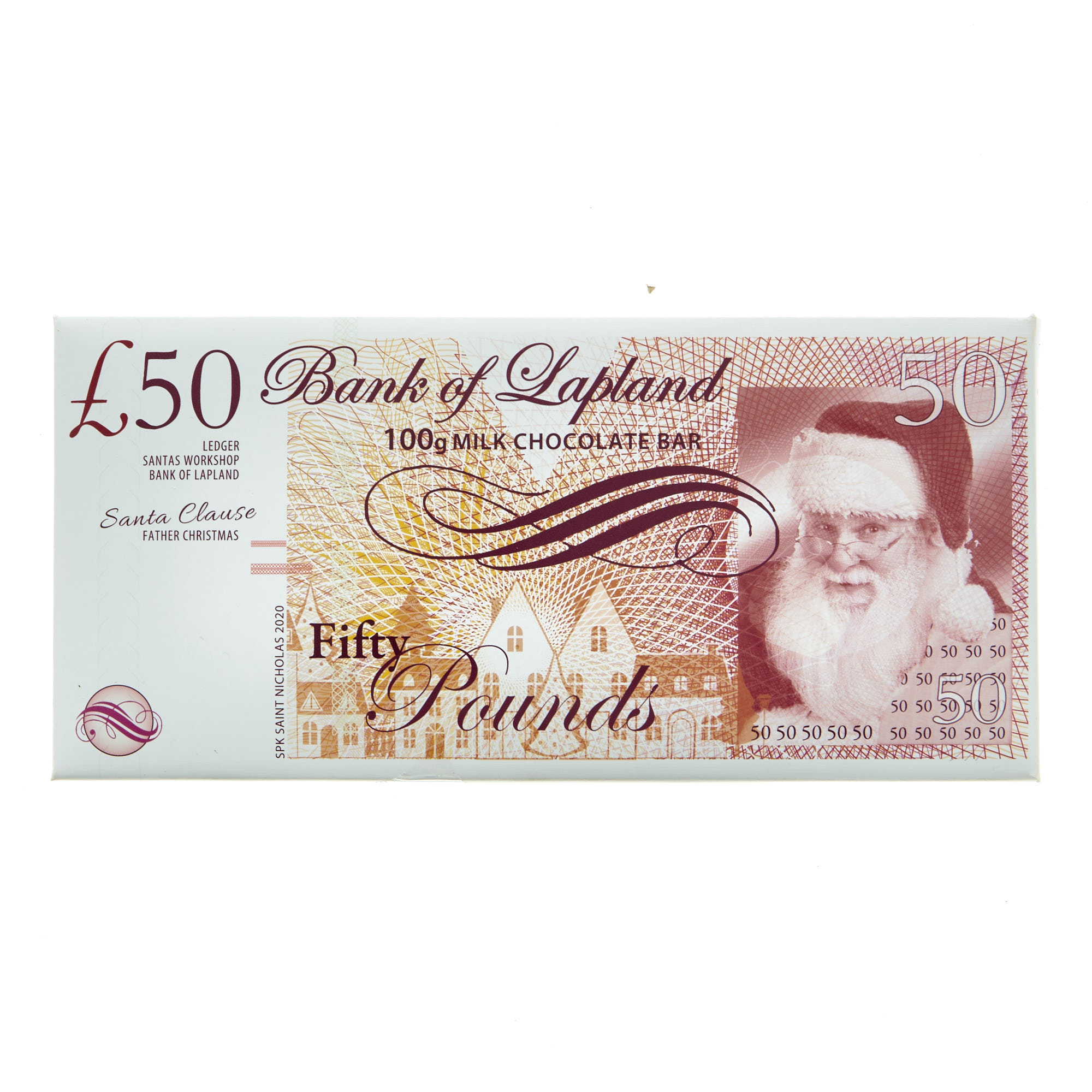 Bank Of Lapland Milk Chocolate £50 Note