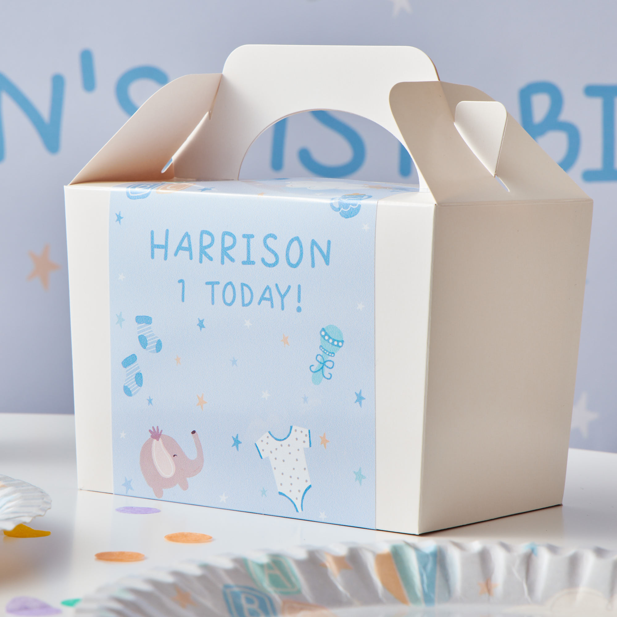 Baby Blue Personalised Party Box