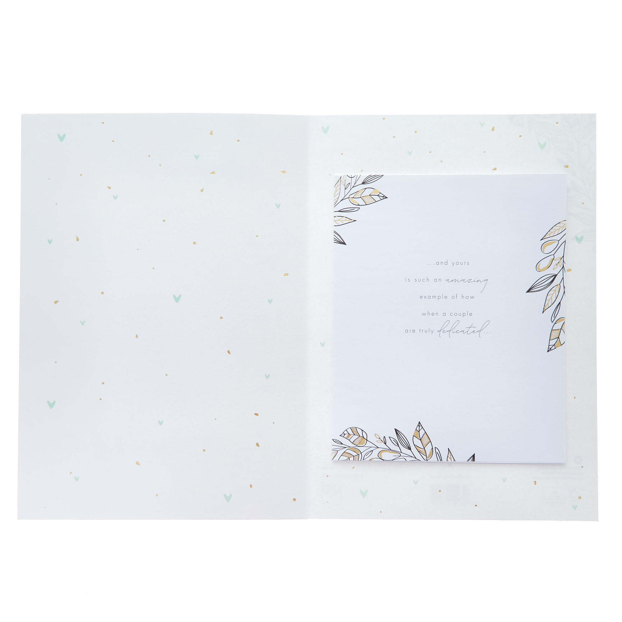 Hearts & Foliage Premium Wedding Card