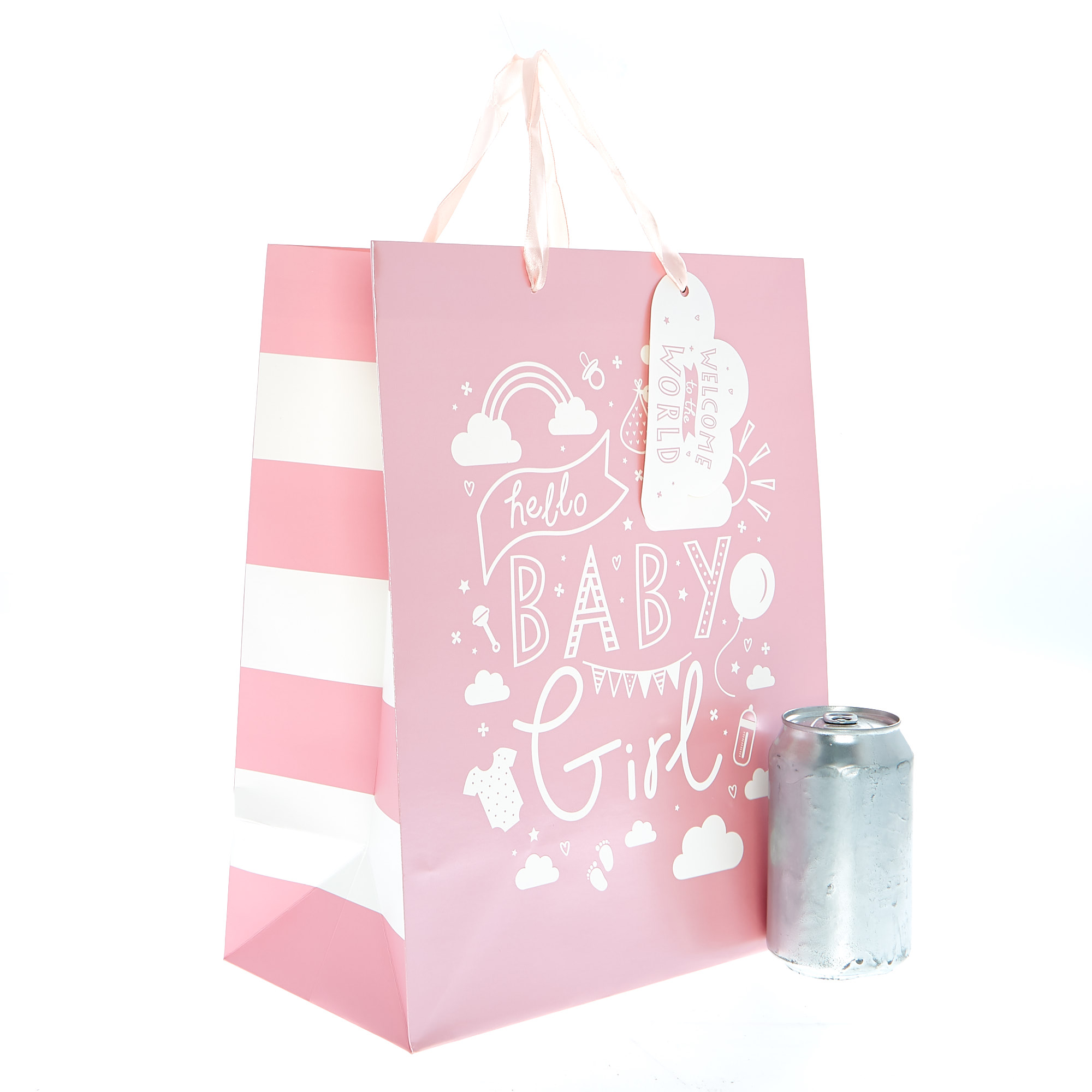 Buy Medium Portrait Gift Bag - Hello Baby Girl for GBP 1.29 | Card Factory UK