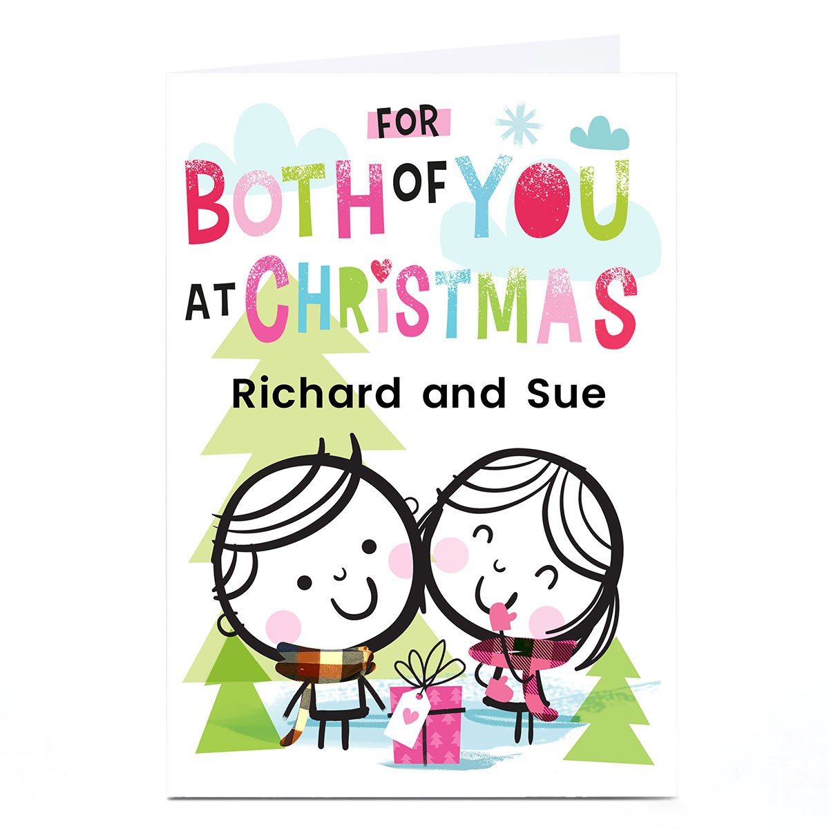 Personalised Hello Munki Christmas Card - Both Of You