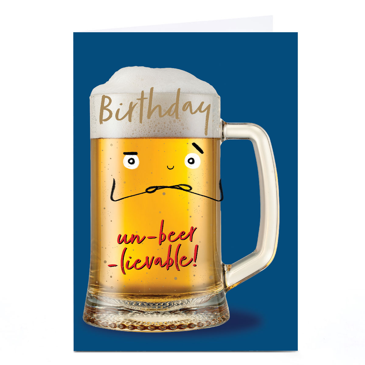 Personalised Birthday Card - Un-beer-lievable