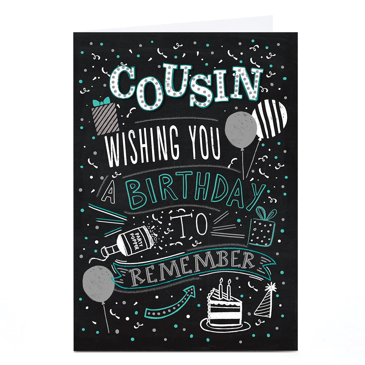 Personalised Birthday Card - Wishing You a Birthday to Remember, Cousin