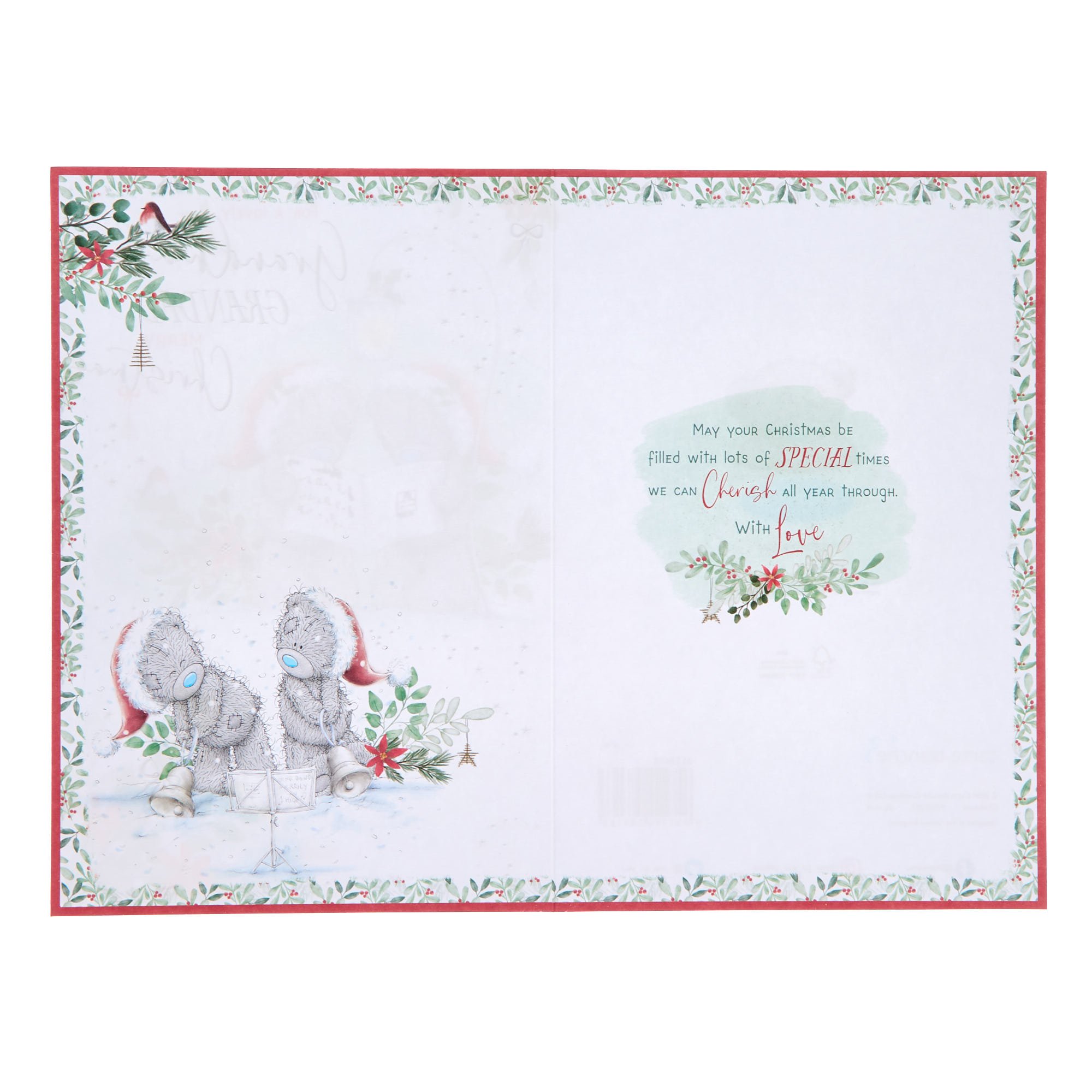 Me To You Tatty Teddy Grandma & Grandad Christmas Card